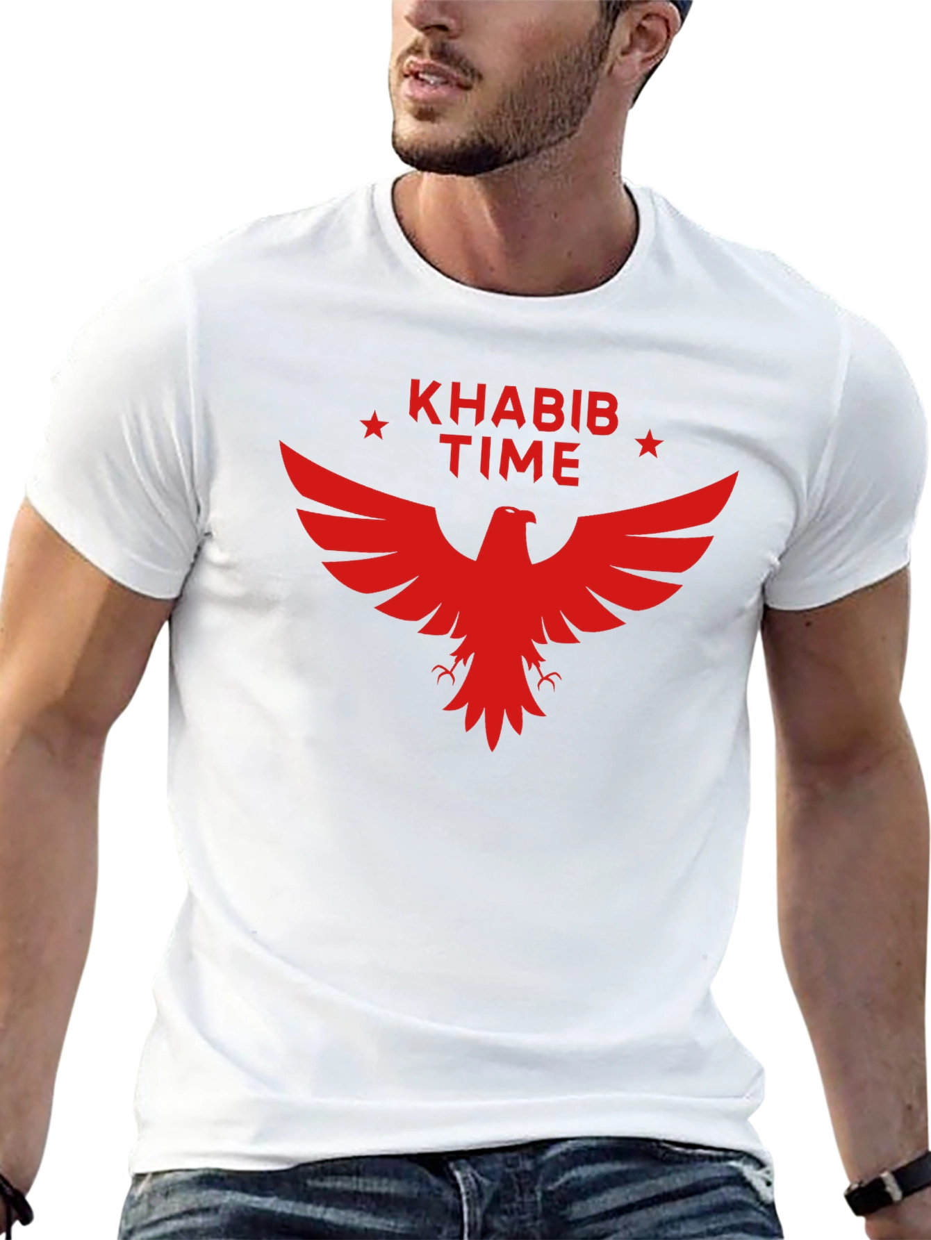 Khabib Time Red Eagle Black T-Shirt