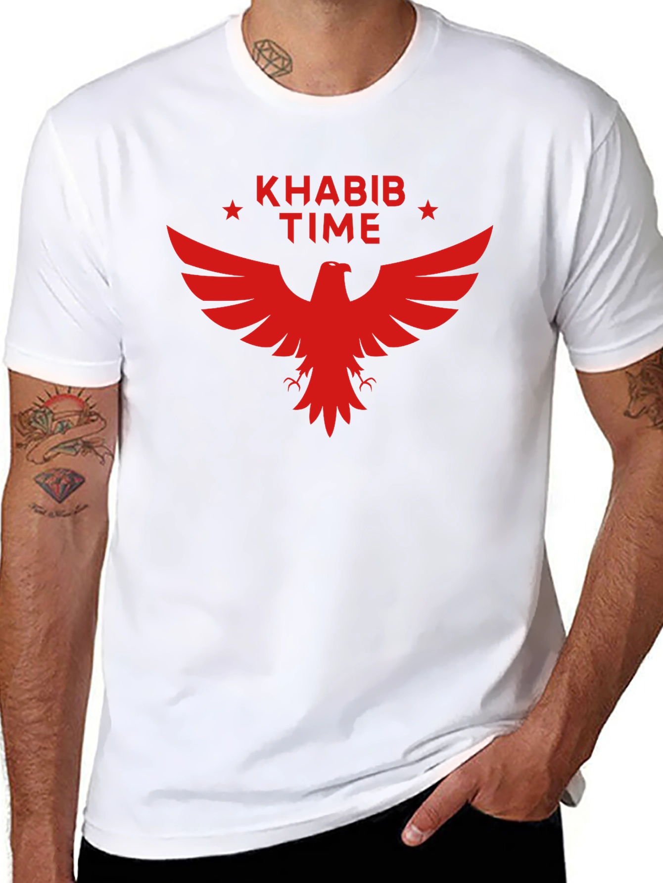 Khabib Time Red Eagle Black T-Shirt