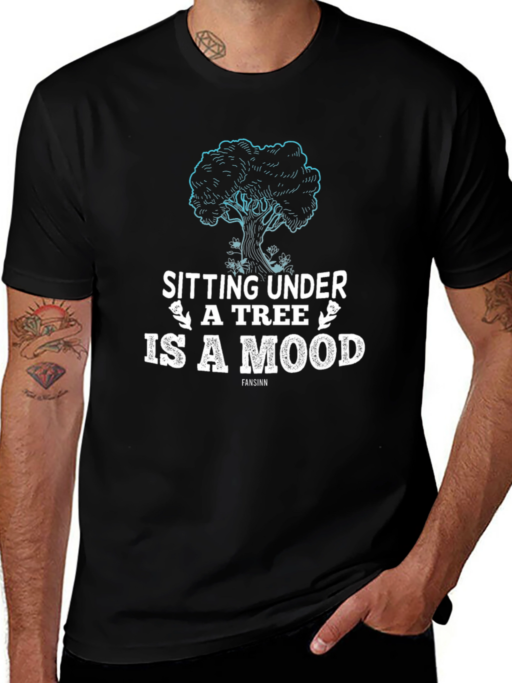 Sitting Under a Tree Graphic T-Shirt