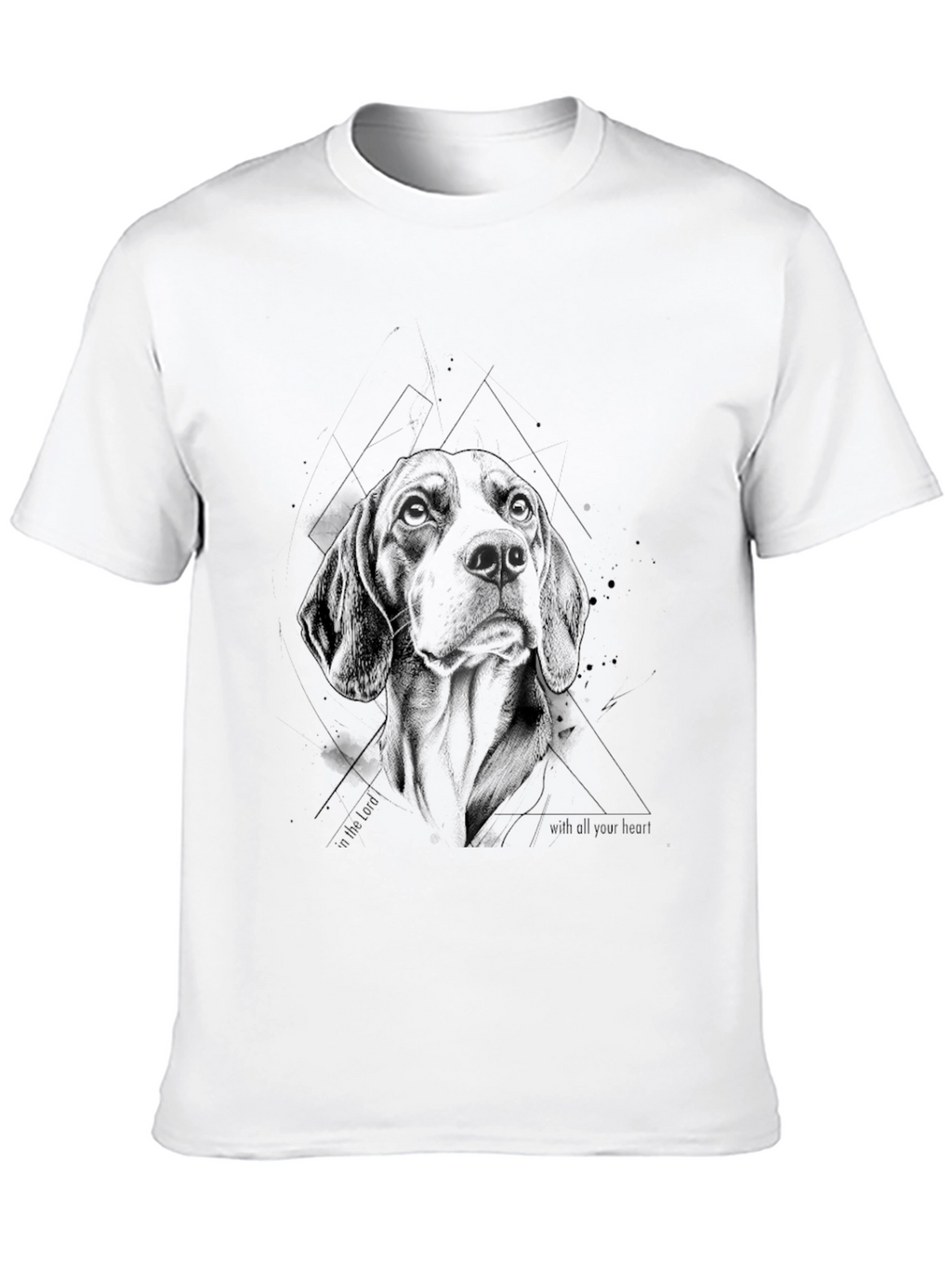Dog Graphic Print Black T-Shirt
