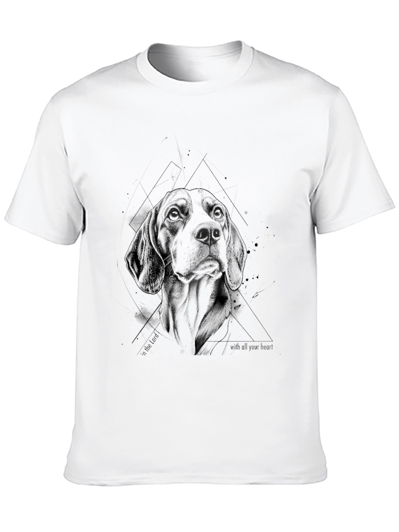 Dog Graphic Print Black T-Shirt