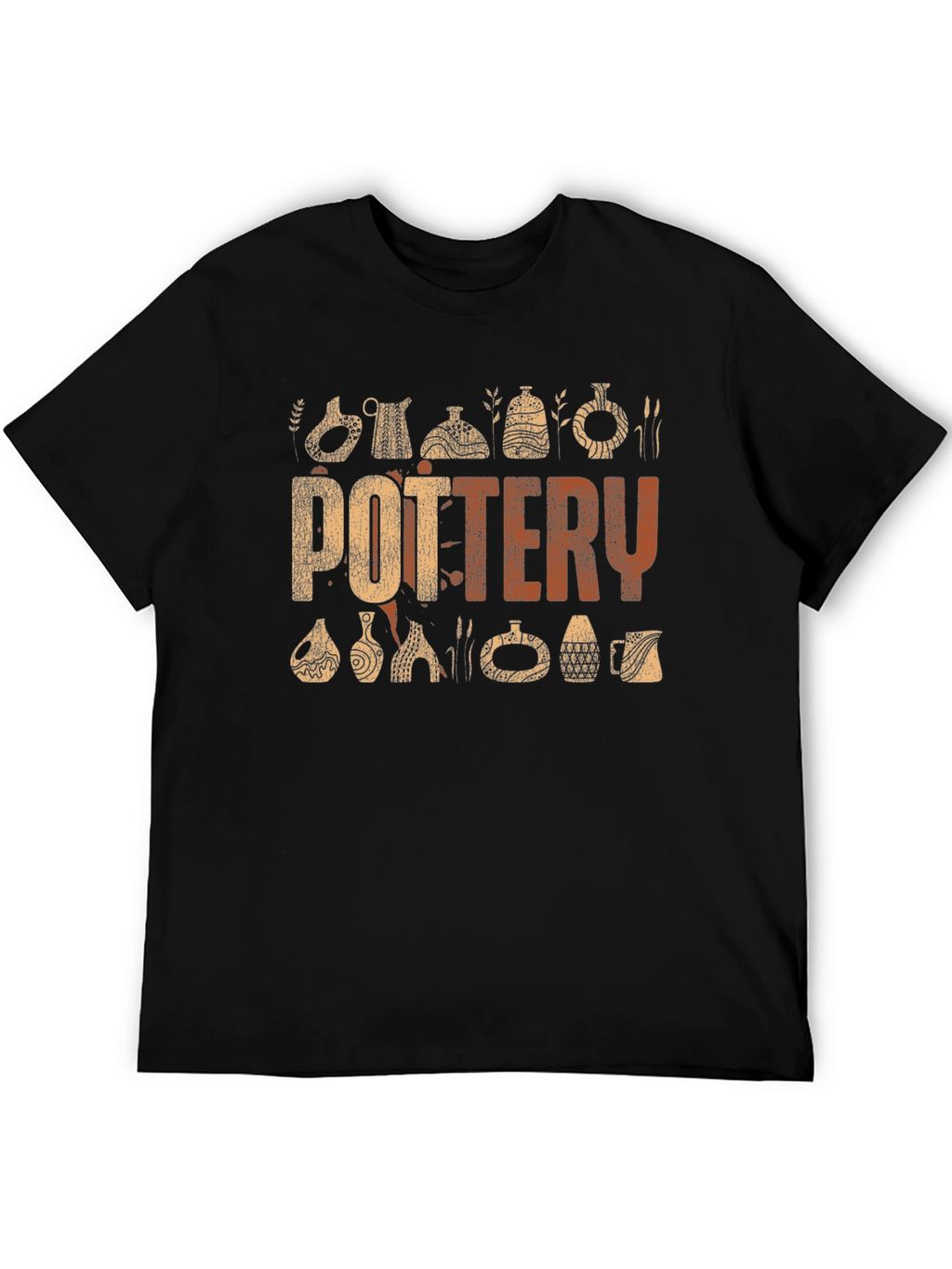 Pottery Graphic Print Crew Neck T-Shirt