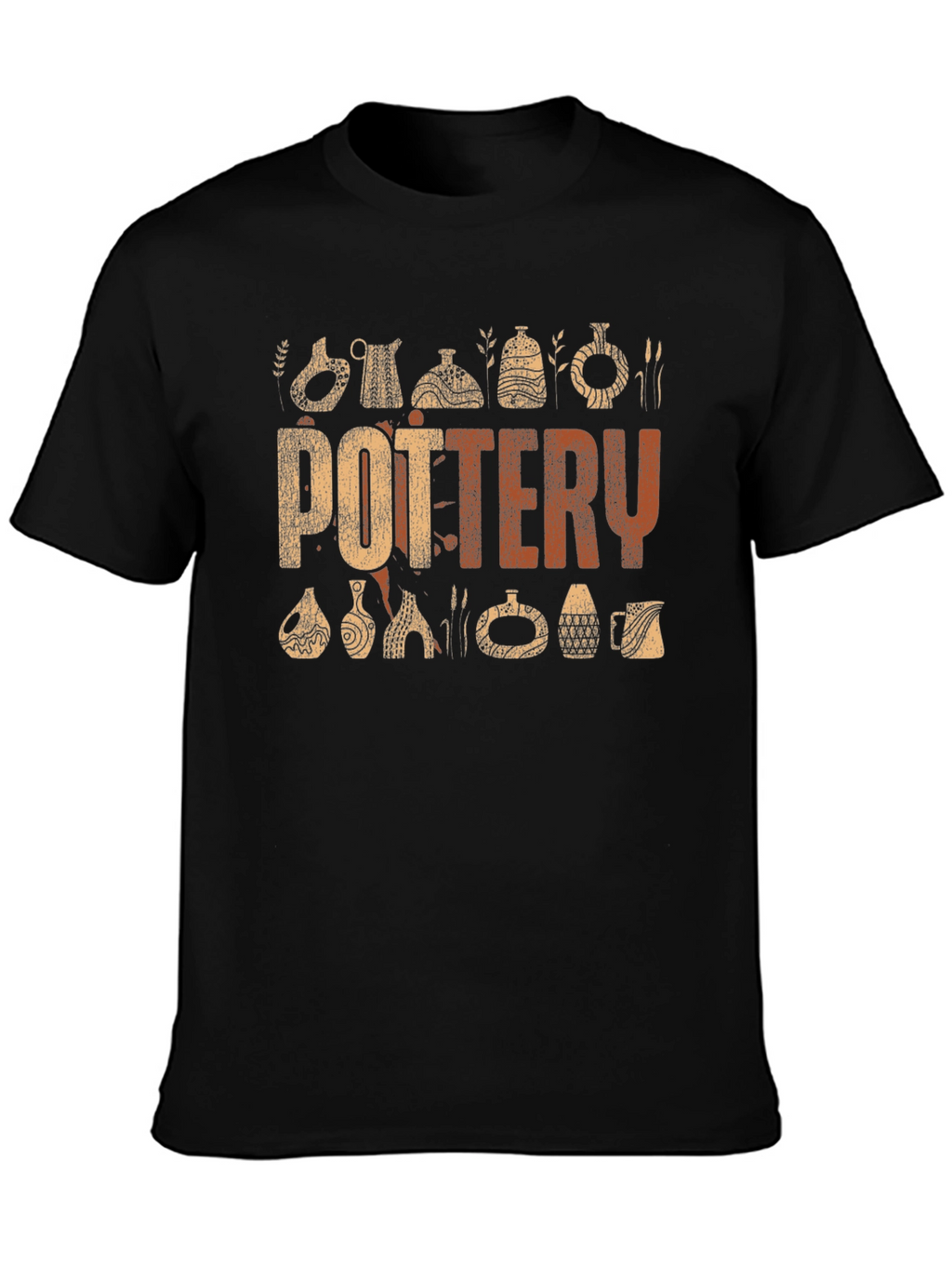 Pottery Graphic Print Crew Neck T-Shirt