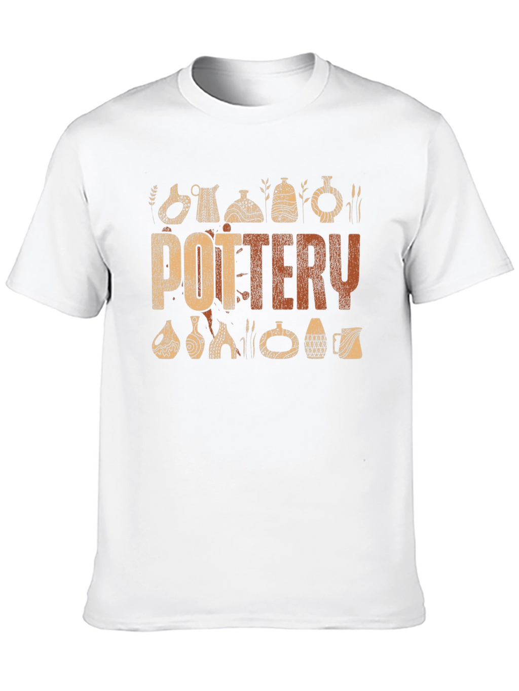Pottery Graphic Print Crew Neck T-Shirt