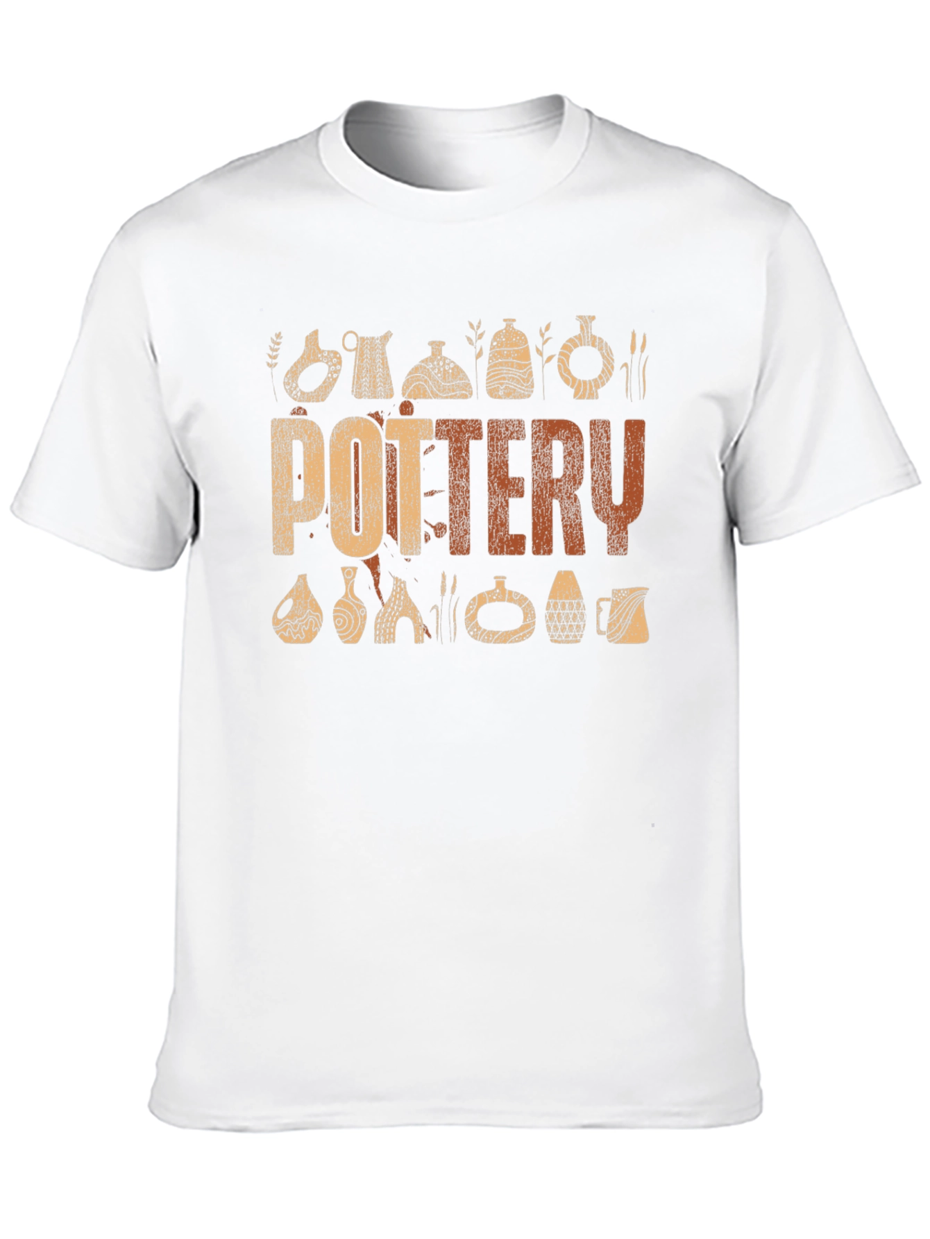 Pottery Graphic Print Crew Neck T-Shirt