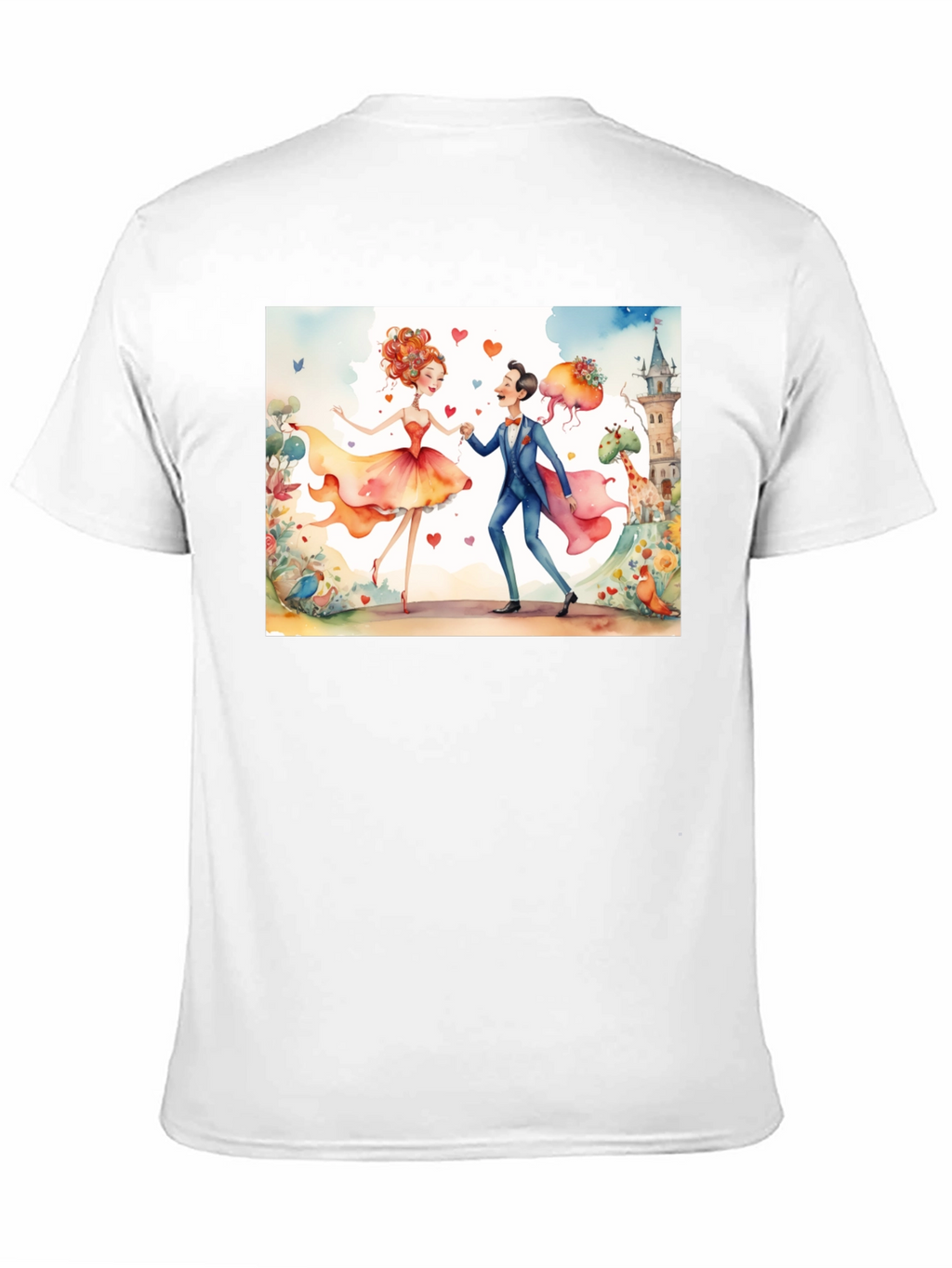 Romantic Watercolor Graphic T-Shirt