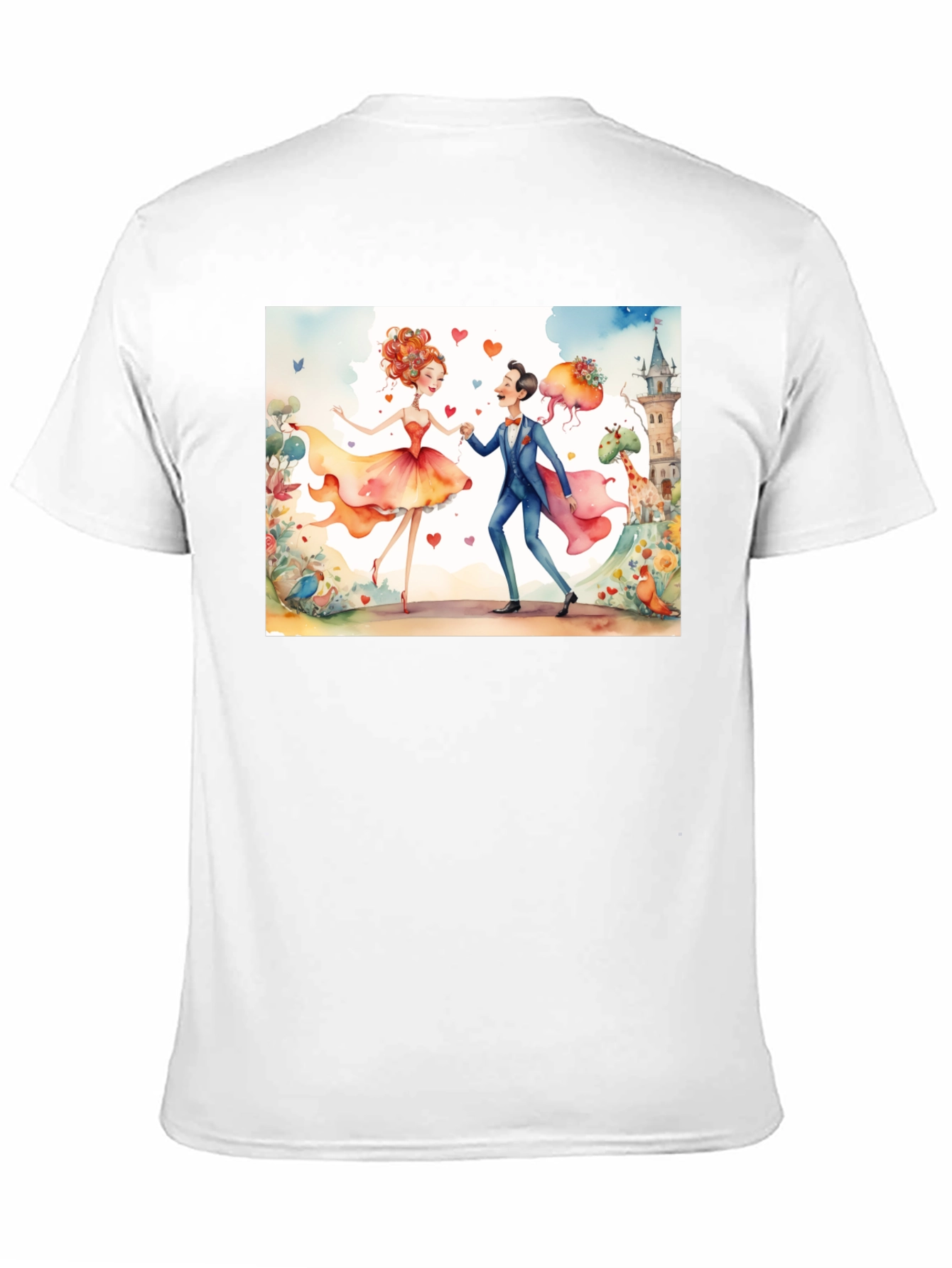 Romantic Watercolor Graphic T-Shirt