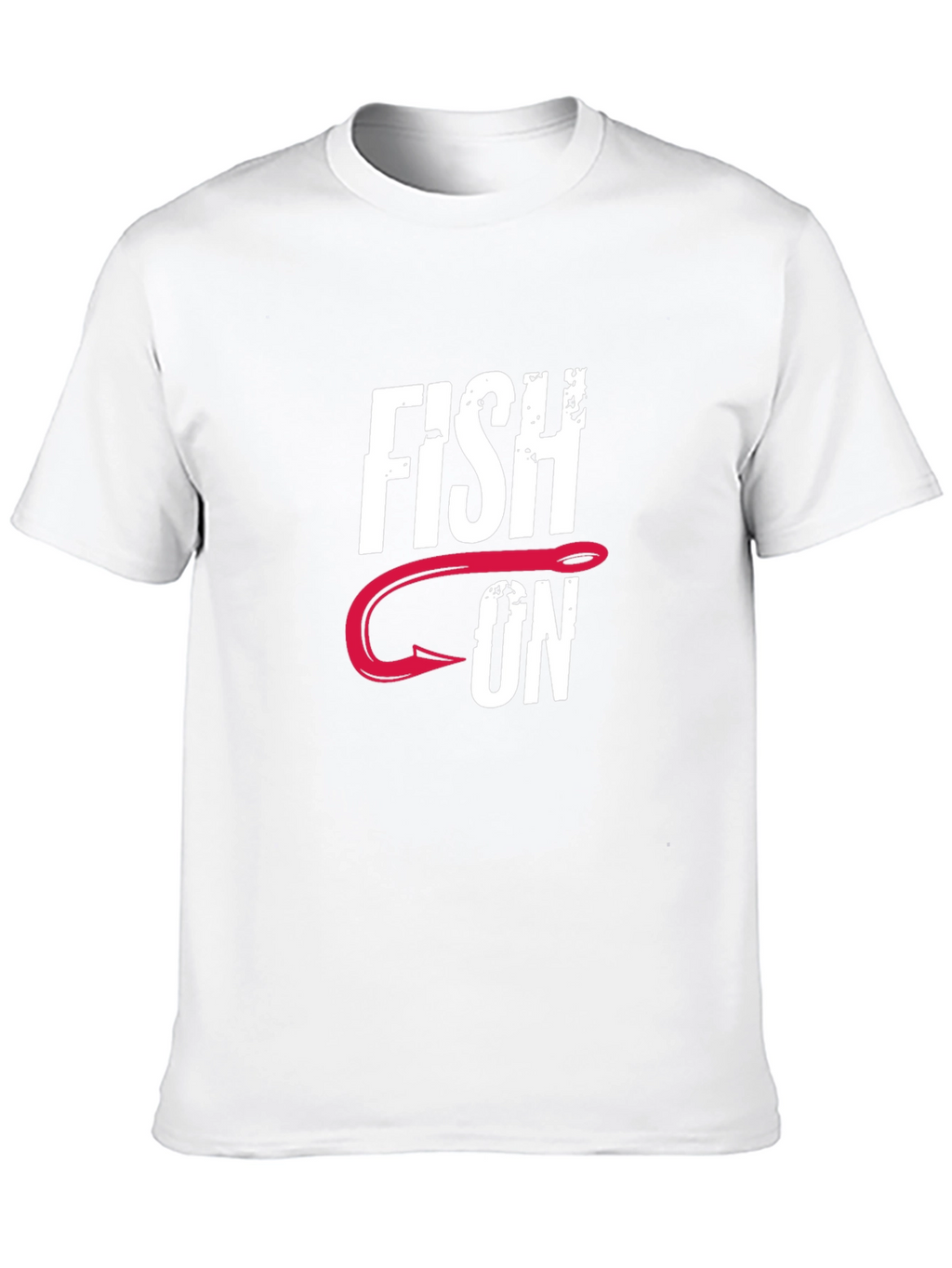 Fish On Graphic Tee - Black Cotton Fishing T-Shirt