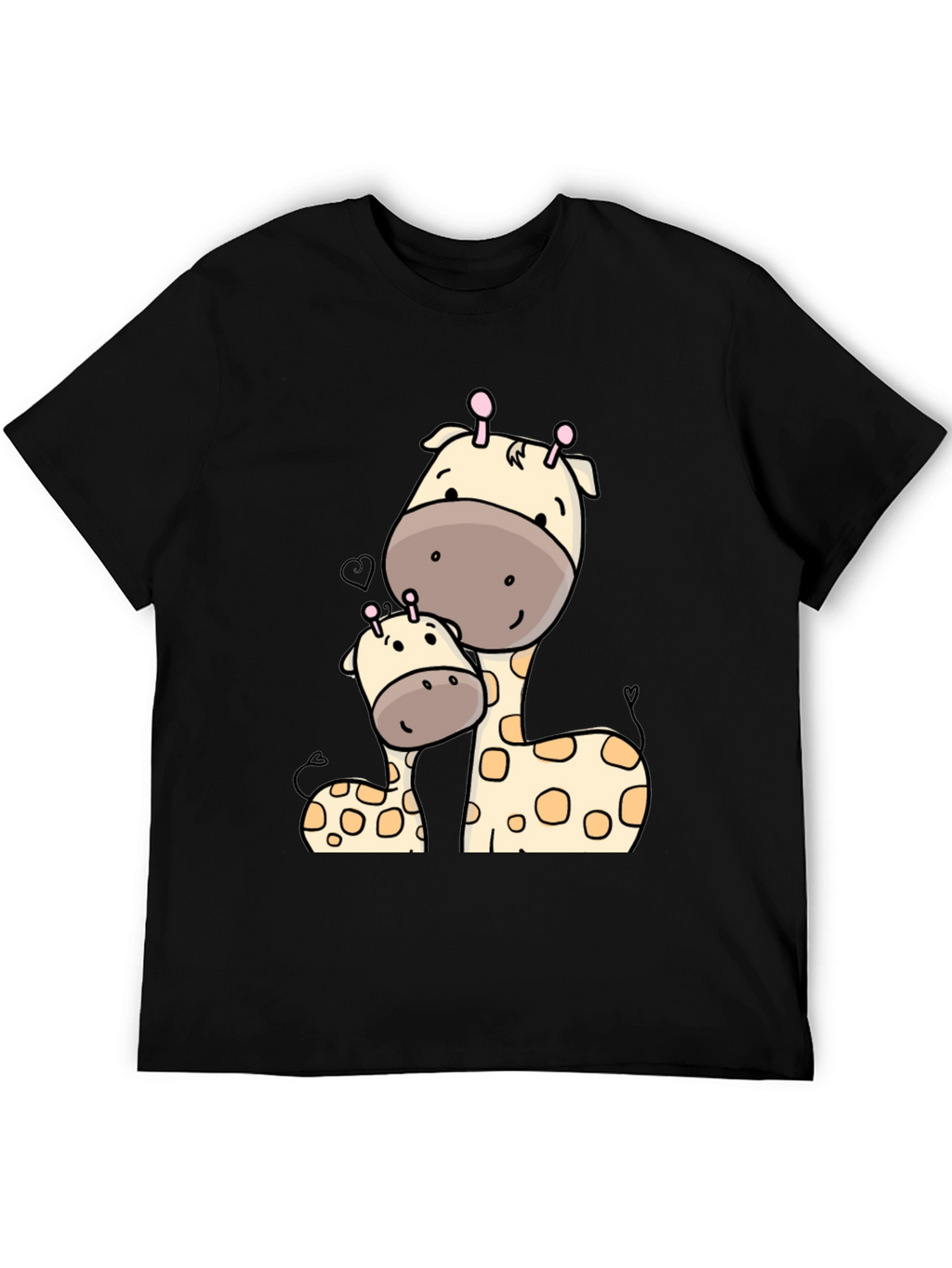 Cute Giraffe Mom and Baby Graphic T-Shirt