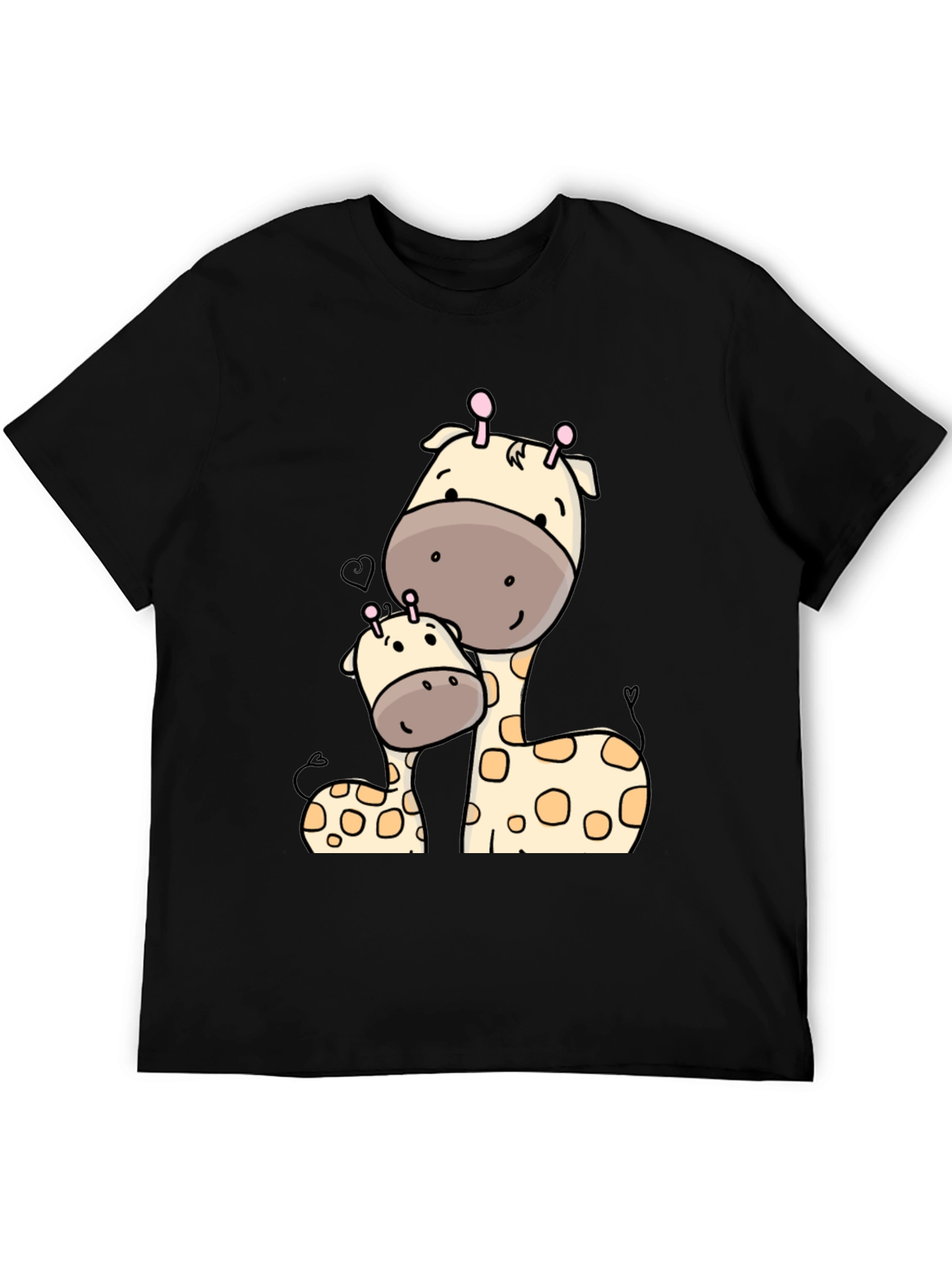 Cute Giraffe Mom and Baby Graphic T-Shirt