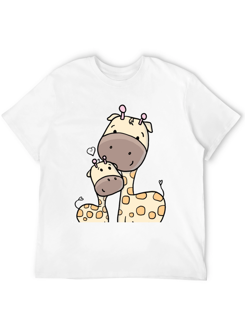 Cute Giraffe Mom and Baby Graphic T-Shirt