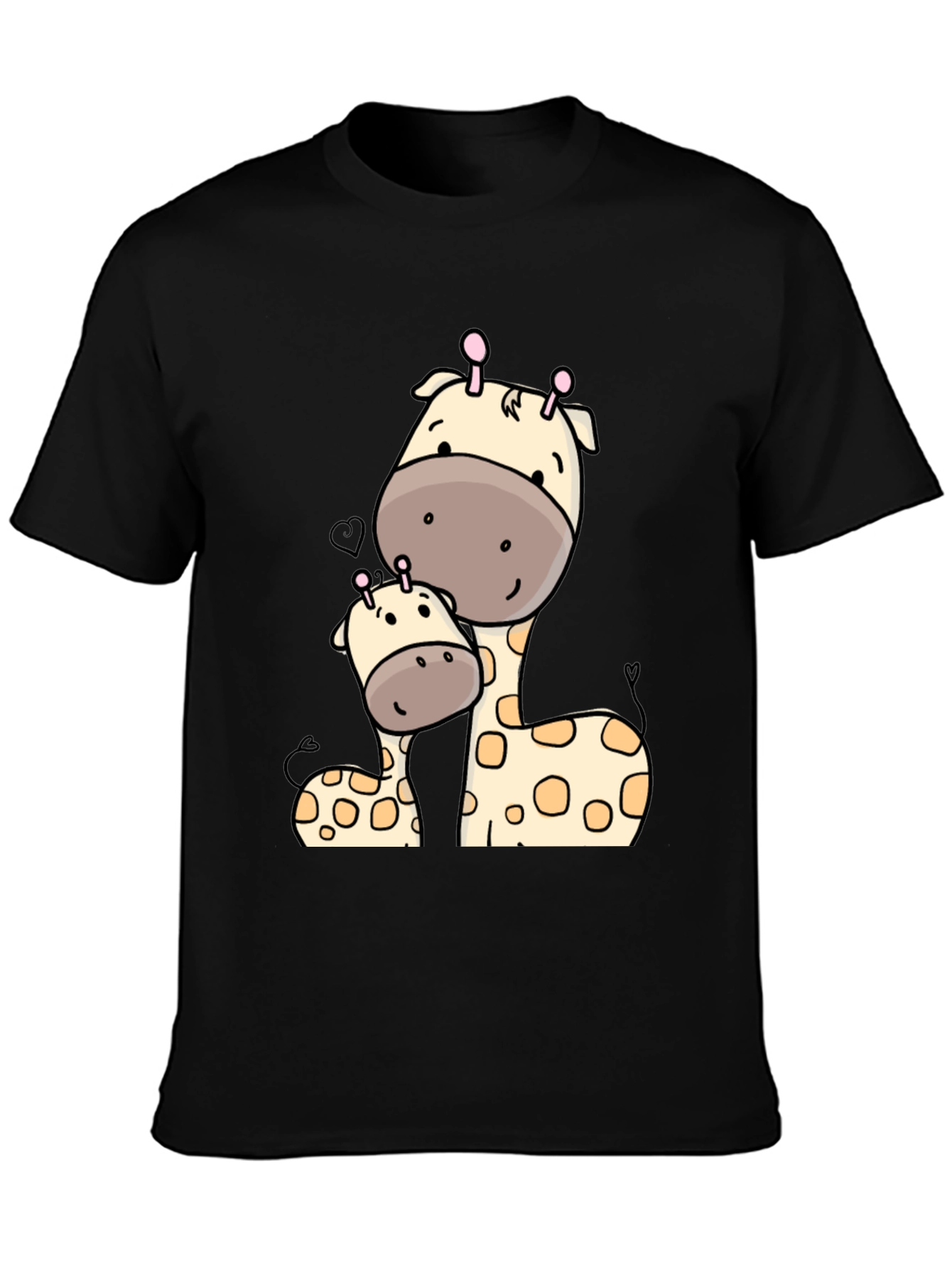 Cute Giraffe Mom and Baby Graphic T-Shirt