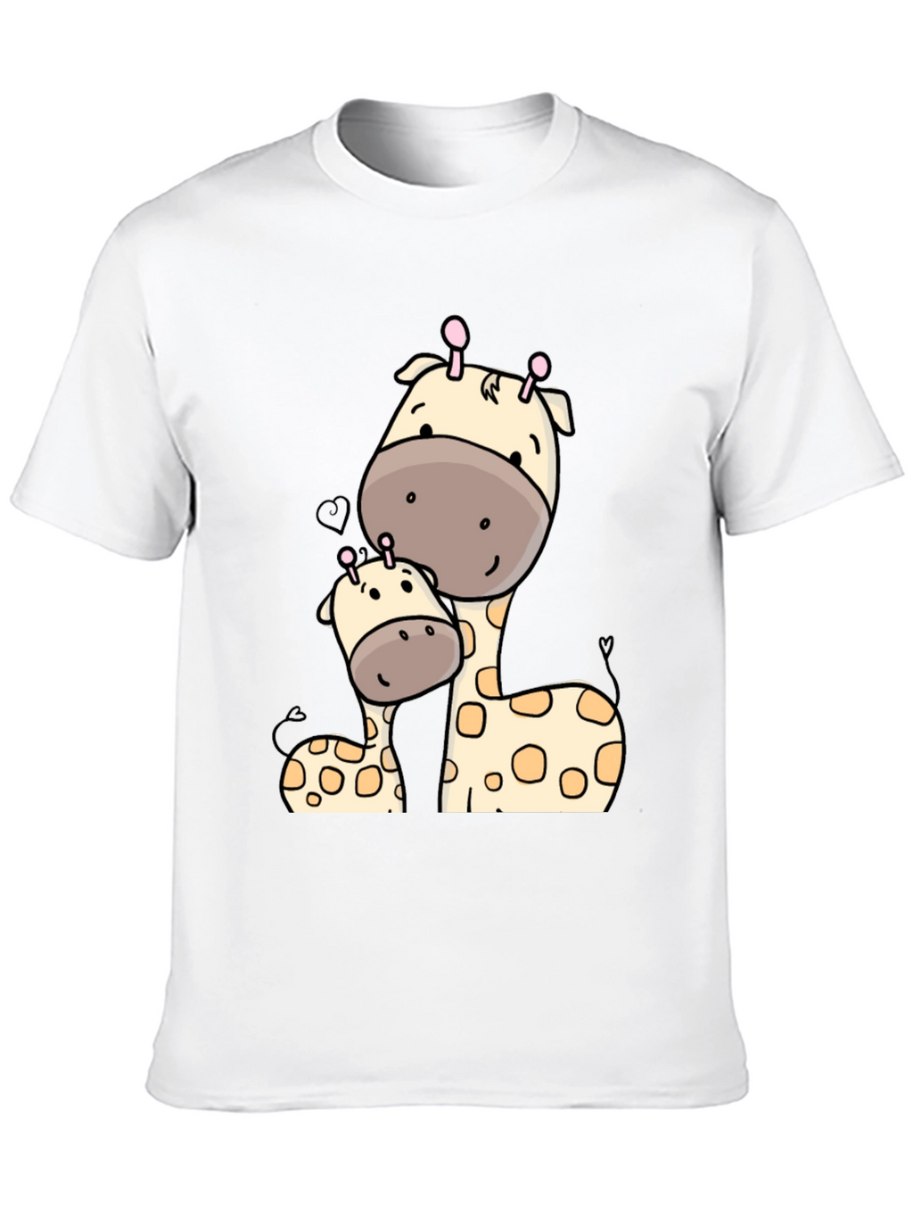 Cute Giraffe Mom and Baby Graphic T-Shirt