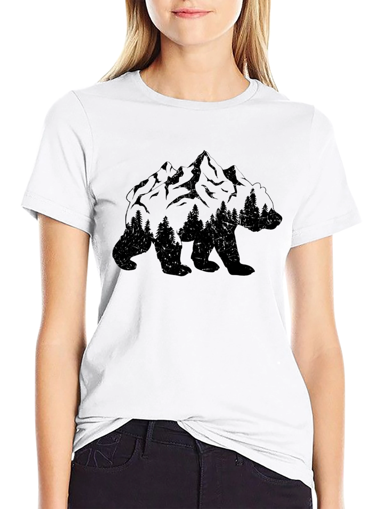 Nature Bear Mountain T-Shirt Black