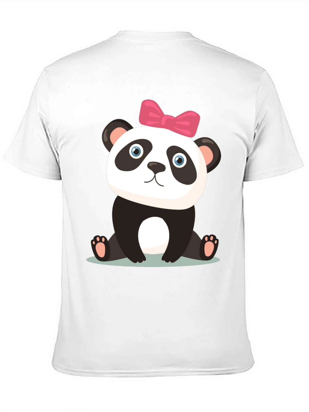 Cute Panda Bear Graphic Black T-Shirt