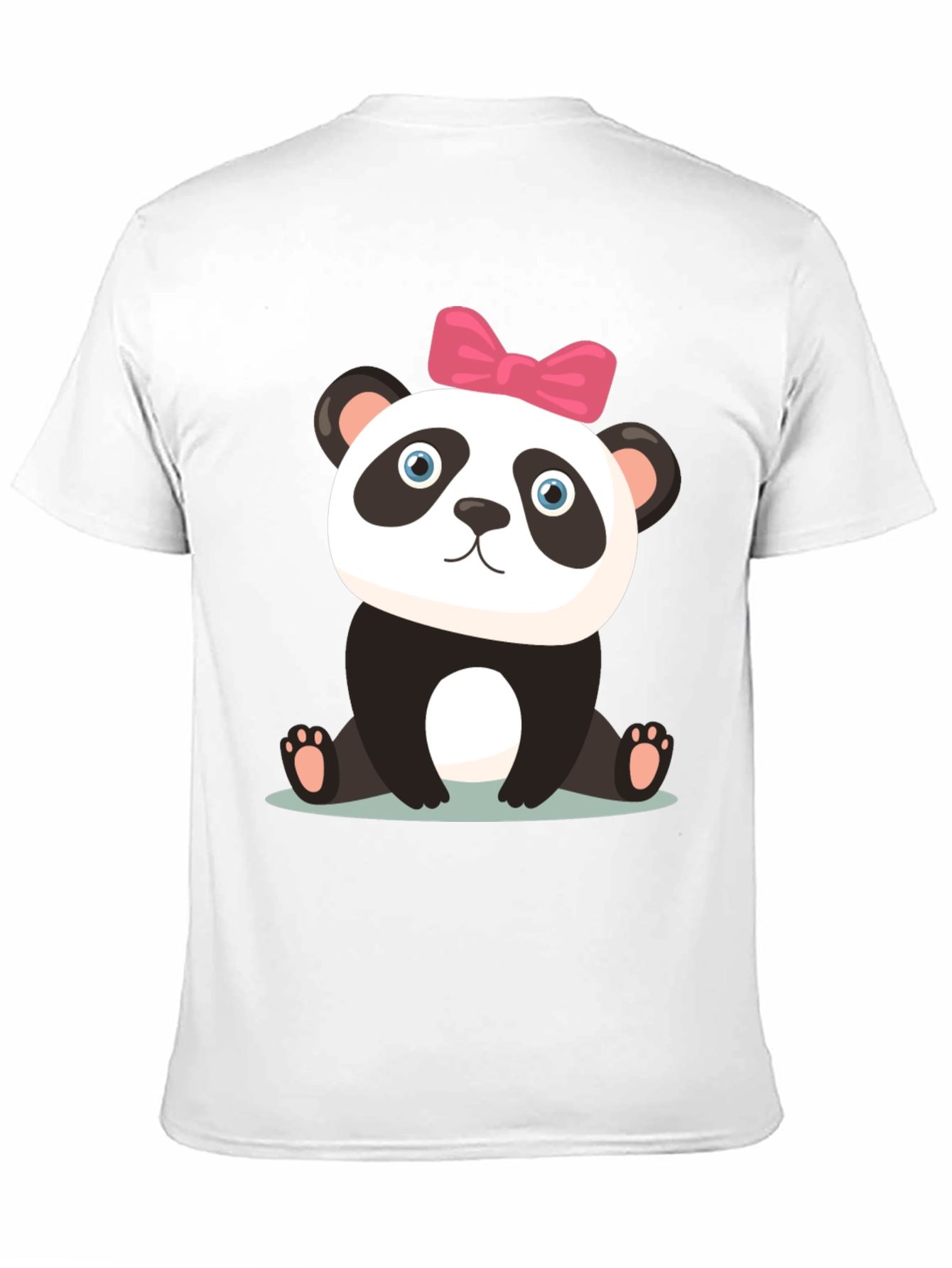 Cute Panda Bear Graphic Black T-Shirt