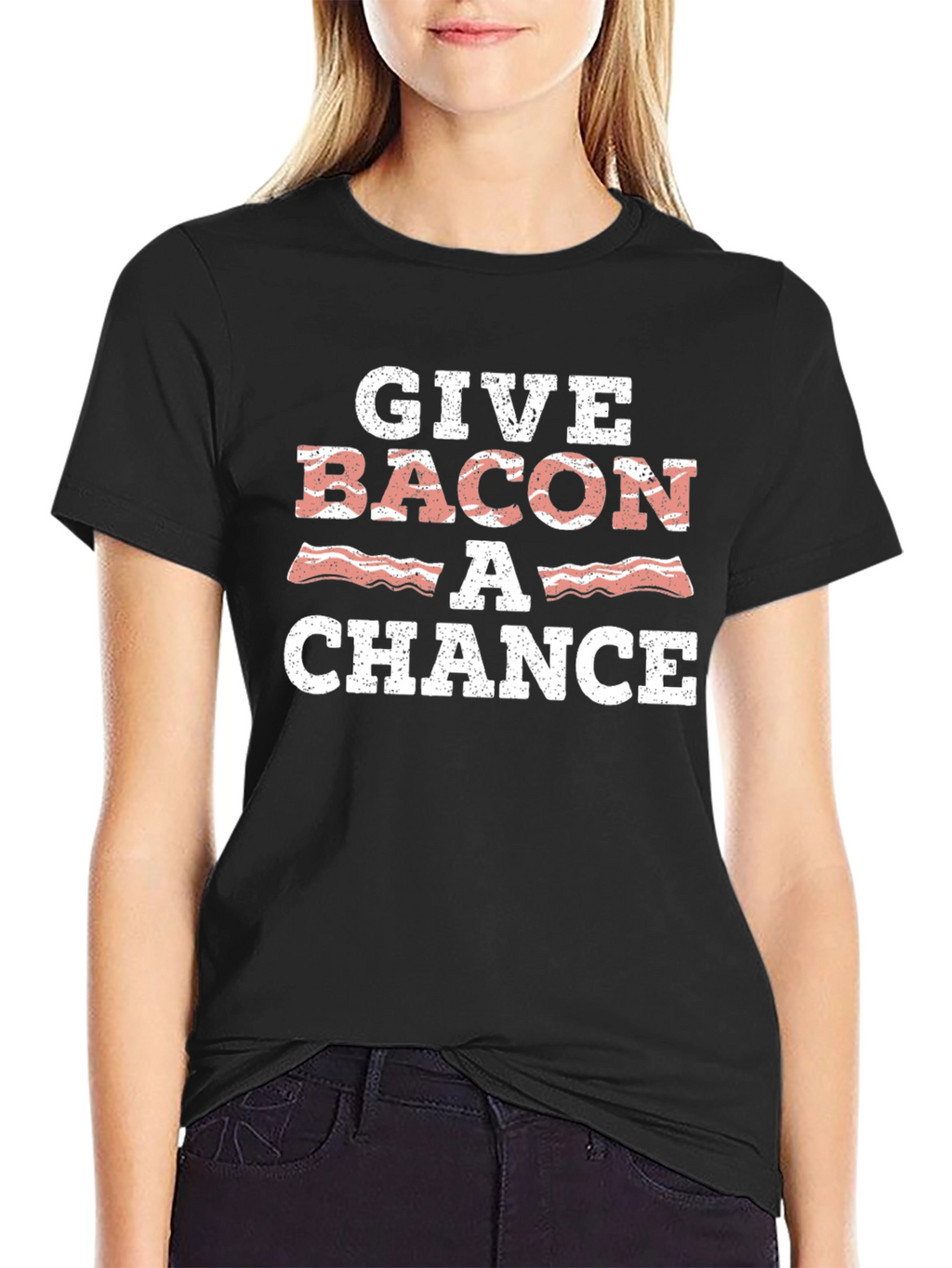 Give Bacon A Chance T-Shirt - Funny Foodie Tee
