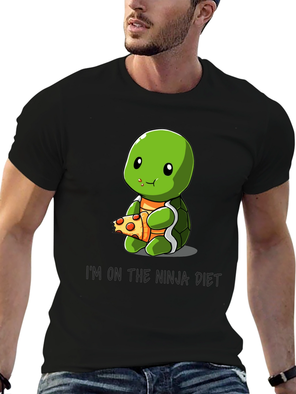 Ninja Turtle Diet T-Shirt Funny Pizza Lover Tee