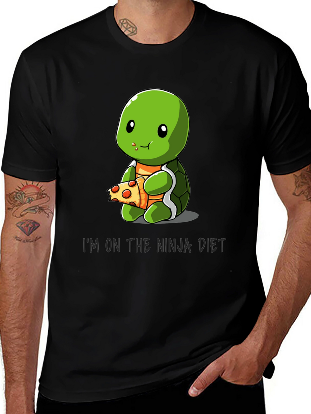 Ninja Turtle Diet T-Shirt Funny Pizza Lover Tee