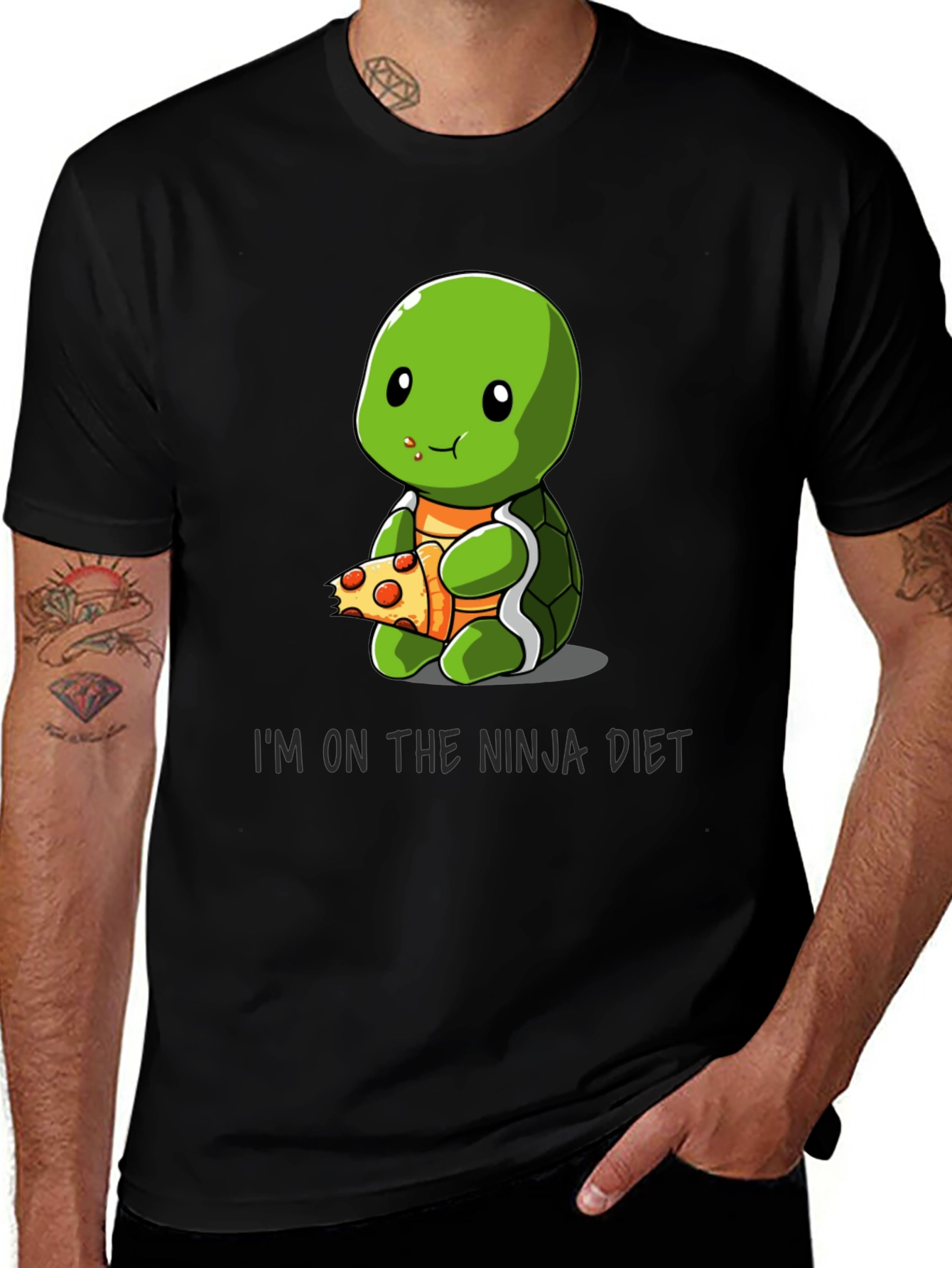 Ninja Turtle Diet T-Shirt Funny Pizza Lover Tee