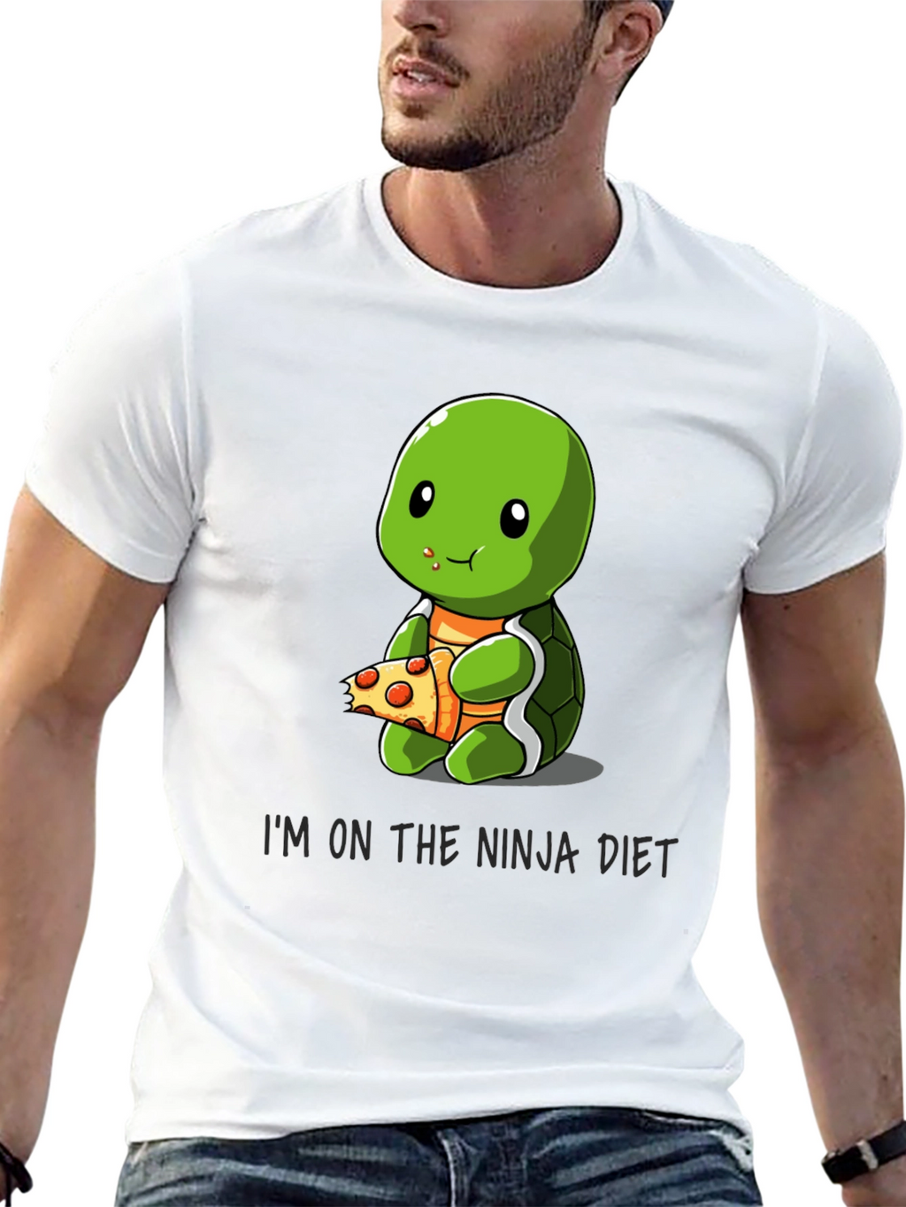 Ninja Turtle Diet T-Shirt Funny Pizza Lover Tee