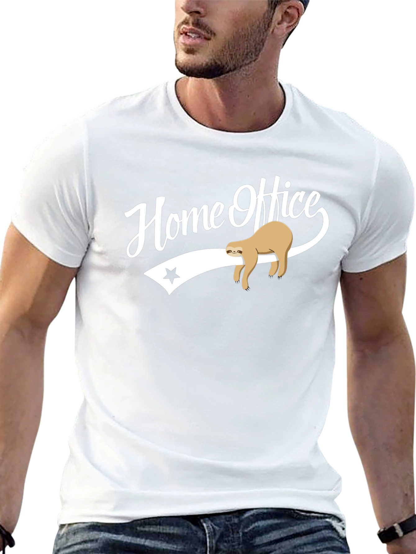 Home Office Sloth T-Shirt - Relaxed Workwear
