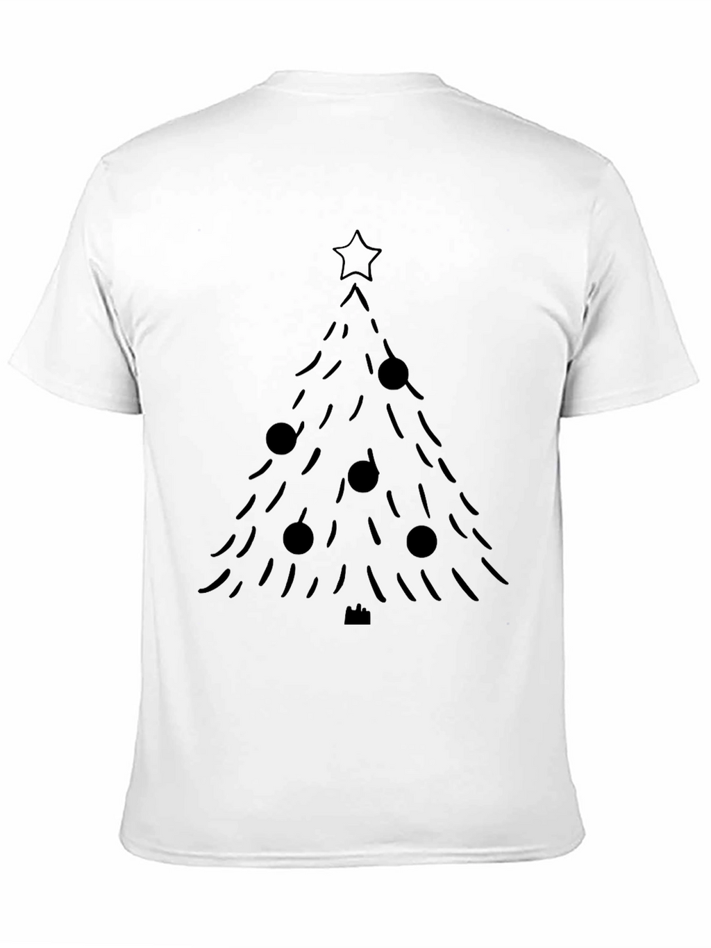 Christmas Tree Graphic Tee - Black