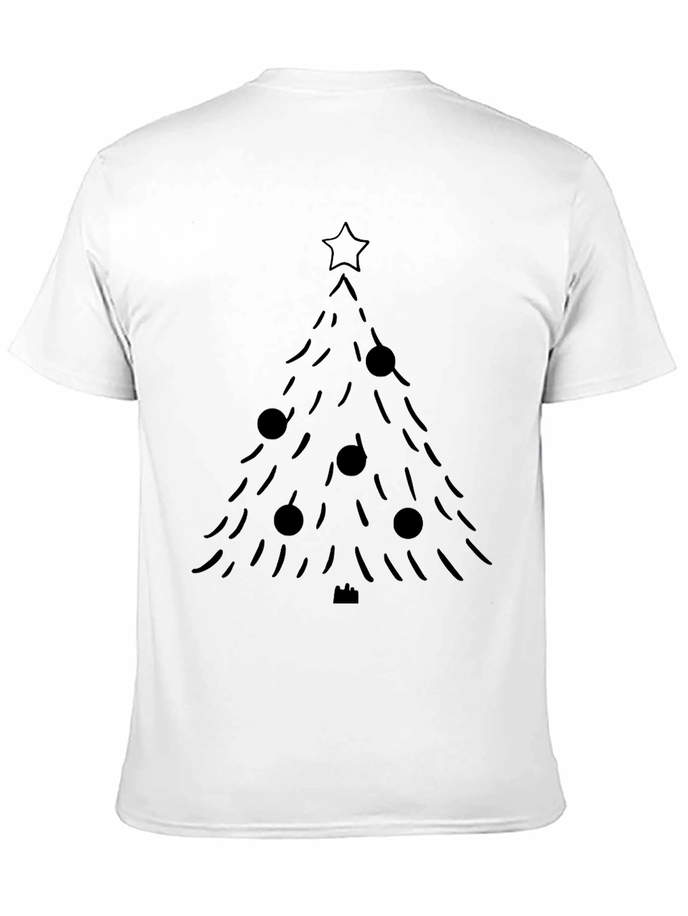 Christmas Tree Graphic Tee - Black