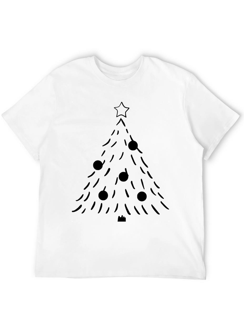 Christmas Tree Graphic Tee - Black
