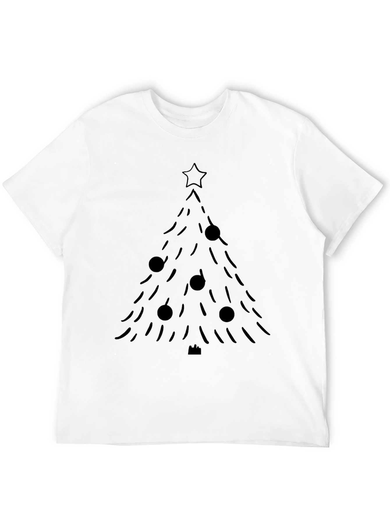 Christmas Tree Graphic Tee - Black