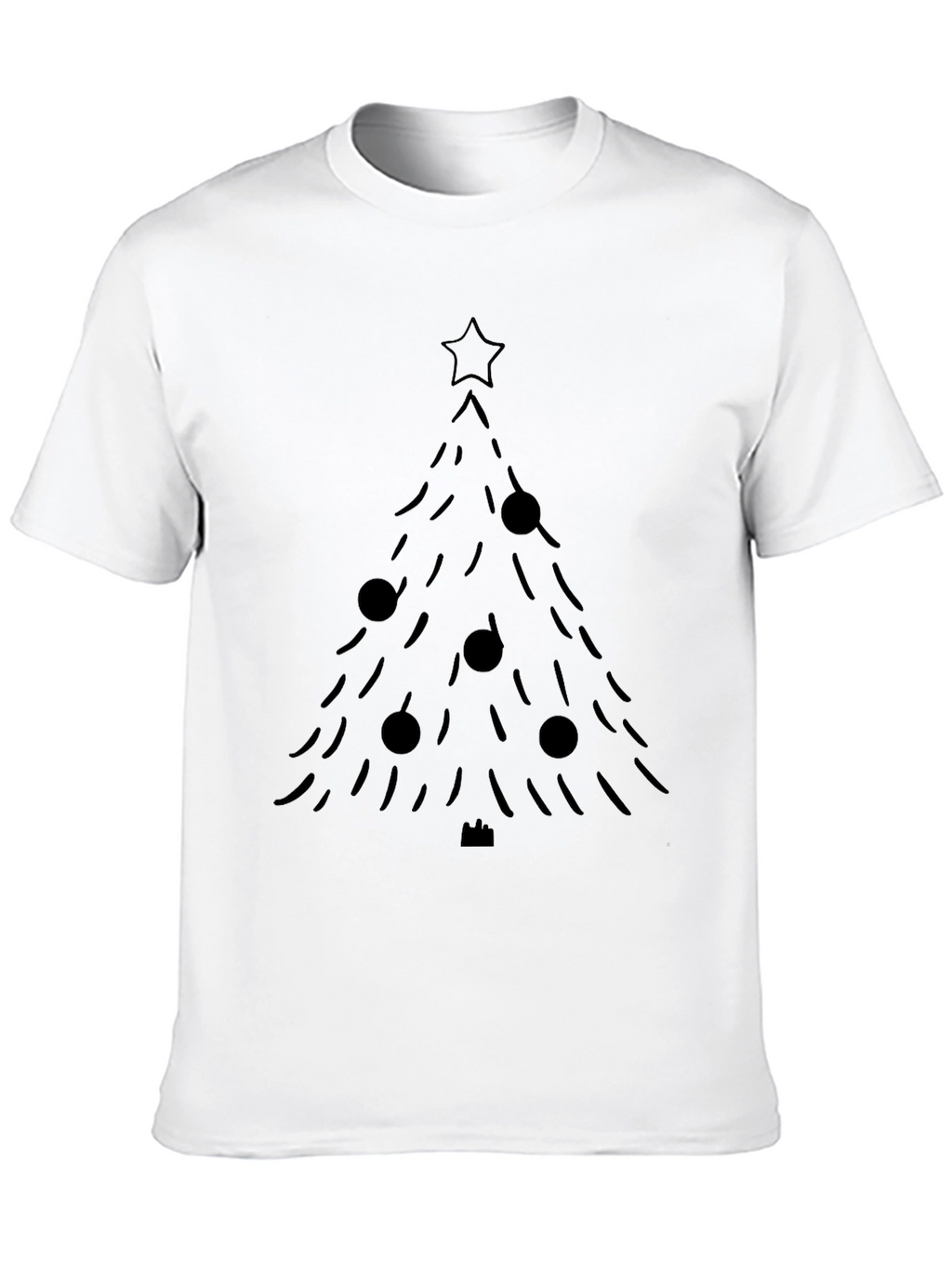 Christmas Tree Graphic Tee - Black
