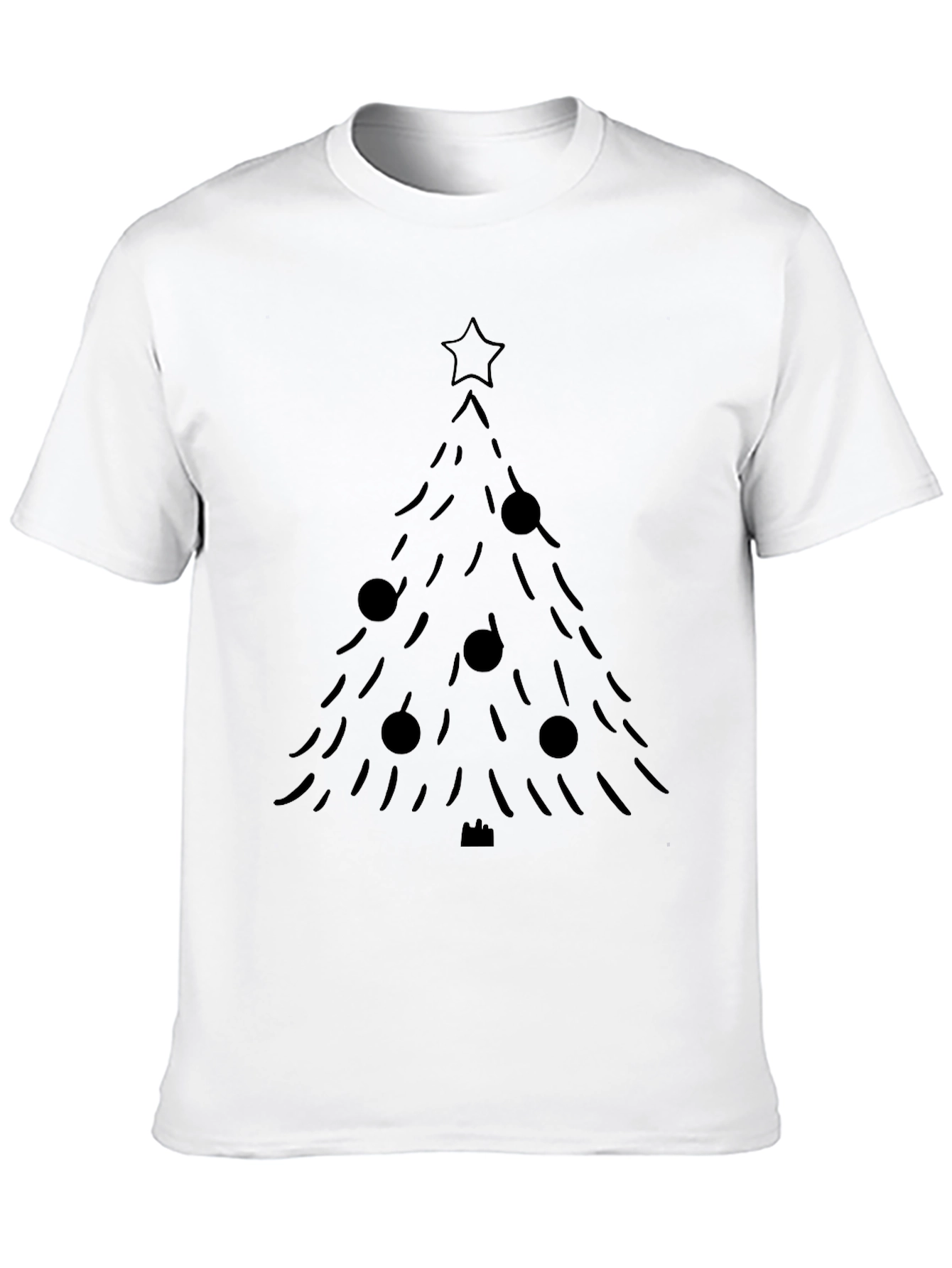 Christmas Tree Graphic Tee - Black
