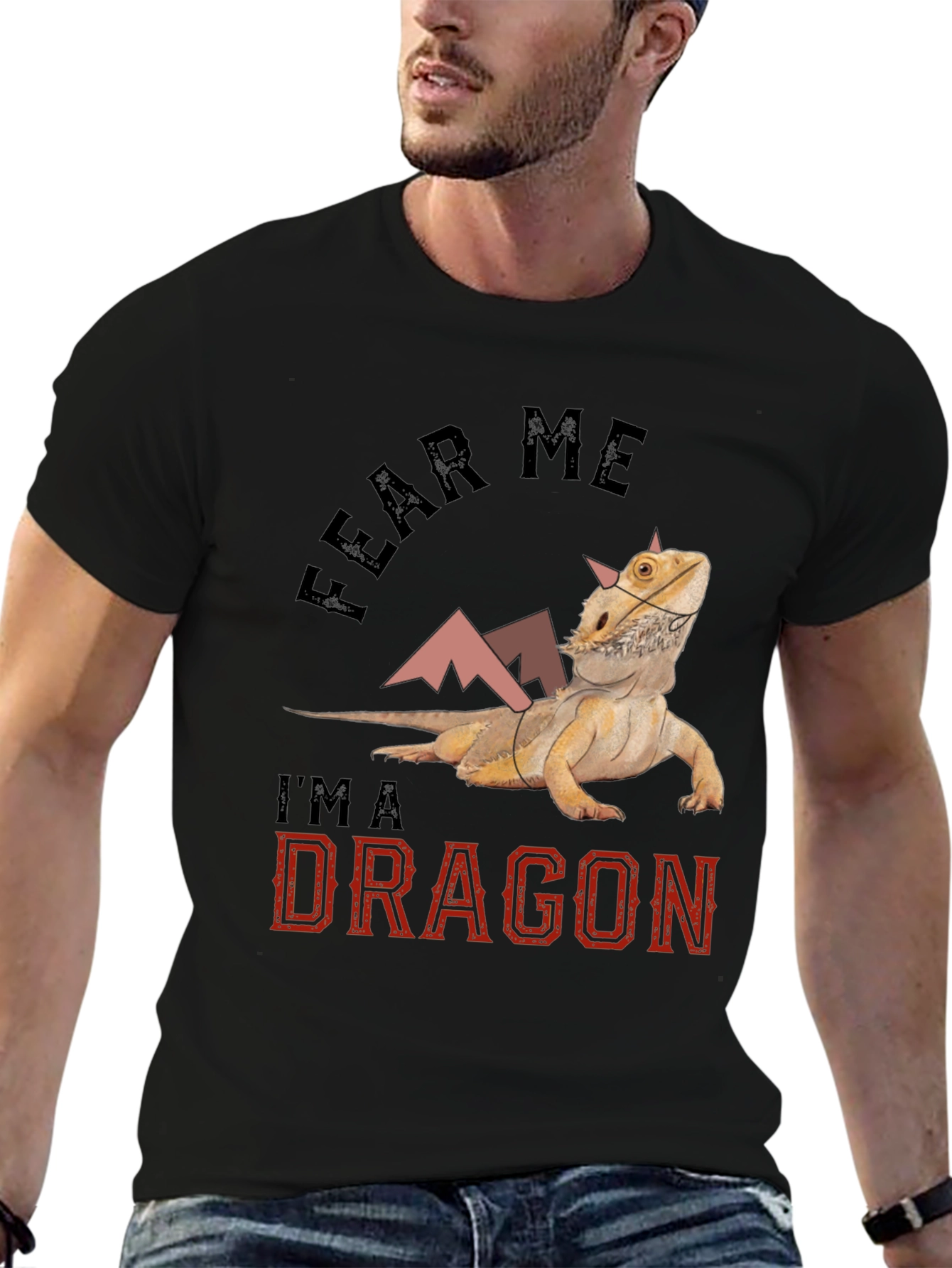 Fear Me Im A Dragon Bearded Dragon T-Shirt