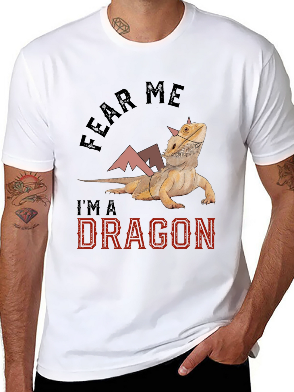 Fear Me Im A Dragon Bearded Dragon T-Shirt