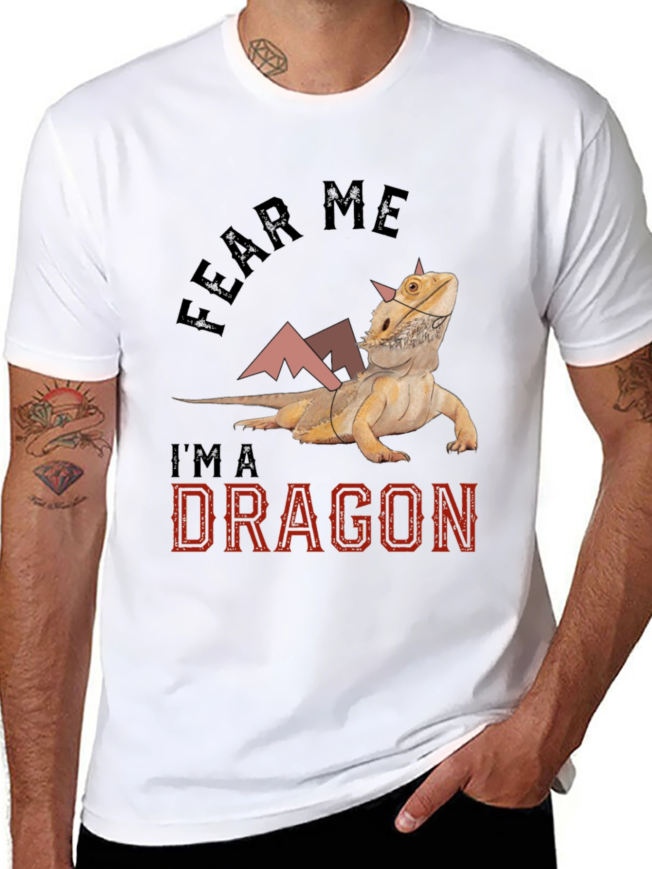 Fear Me Im A Dragon Bearded Dragon T-Shirt