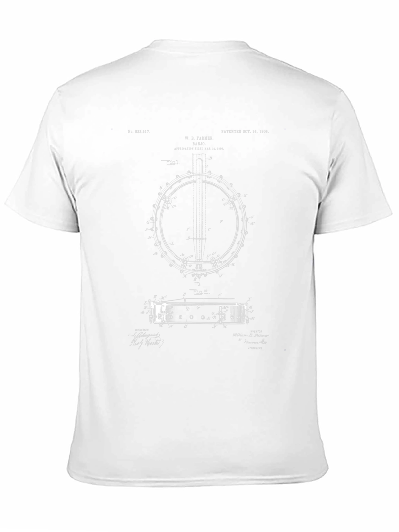 Banjo Patent Graphic Tee - Unique Music Lover Shirt