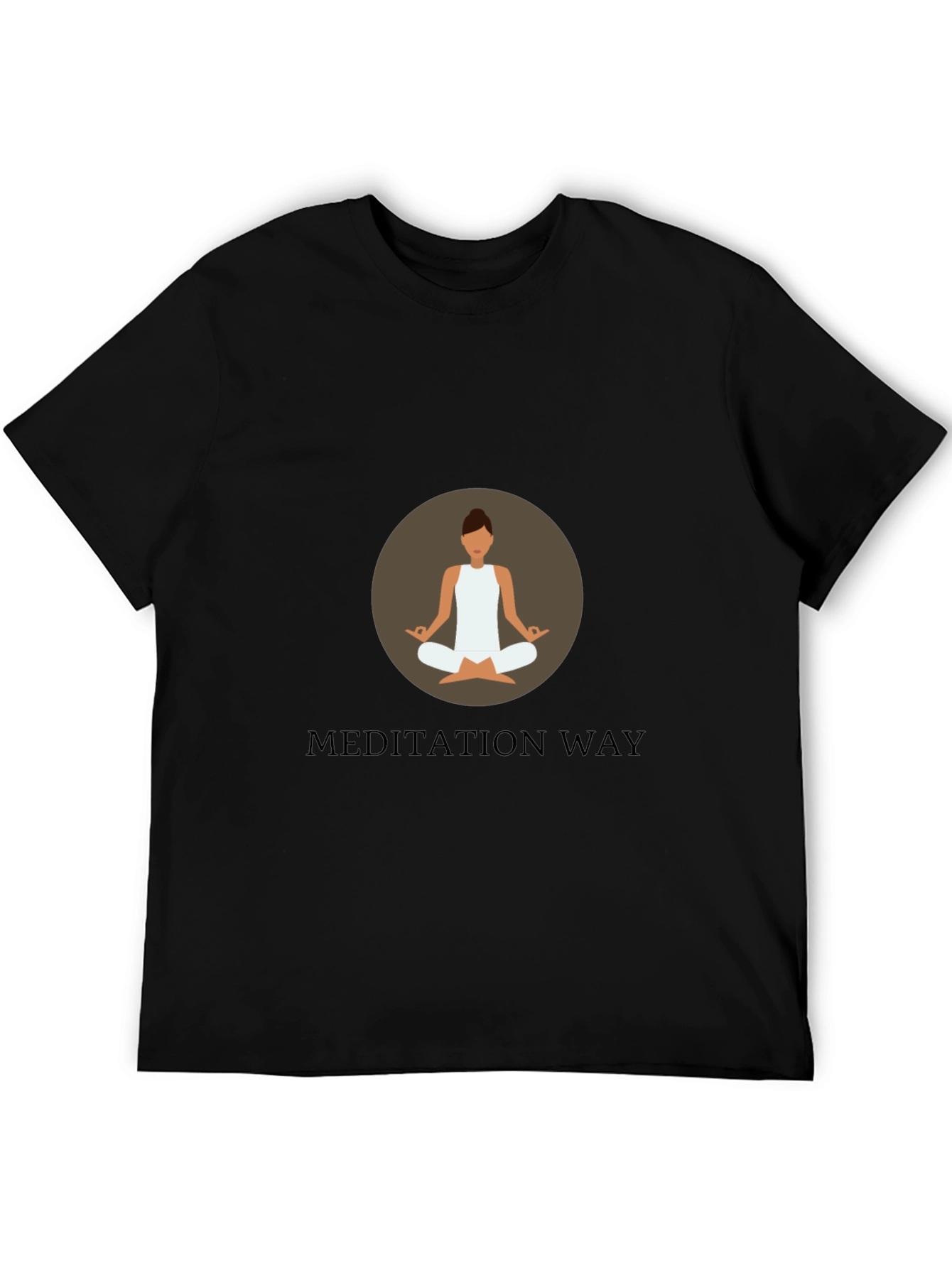 Meditation Way Black Graphic T-Shirt
