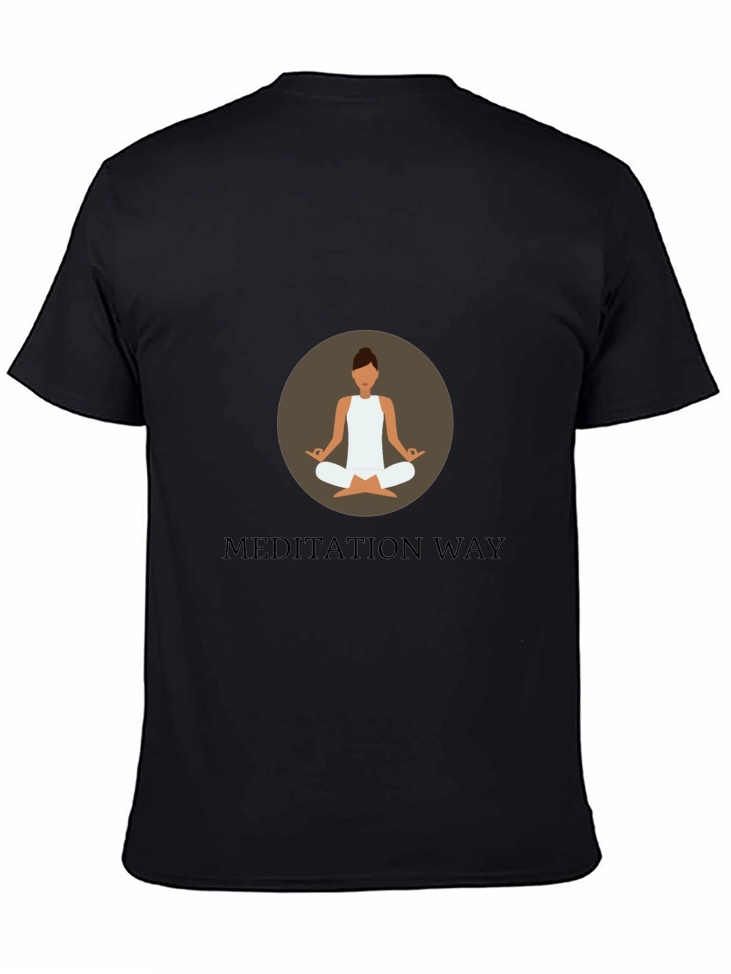 Meditation Way Black Graphic T-Shirt