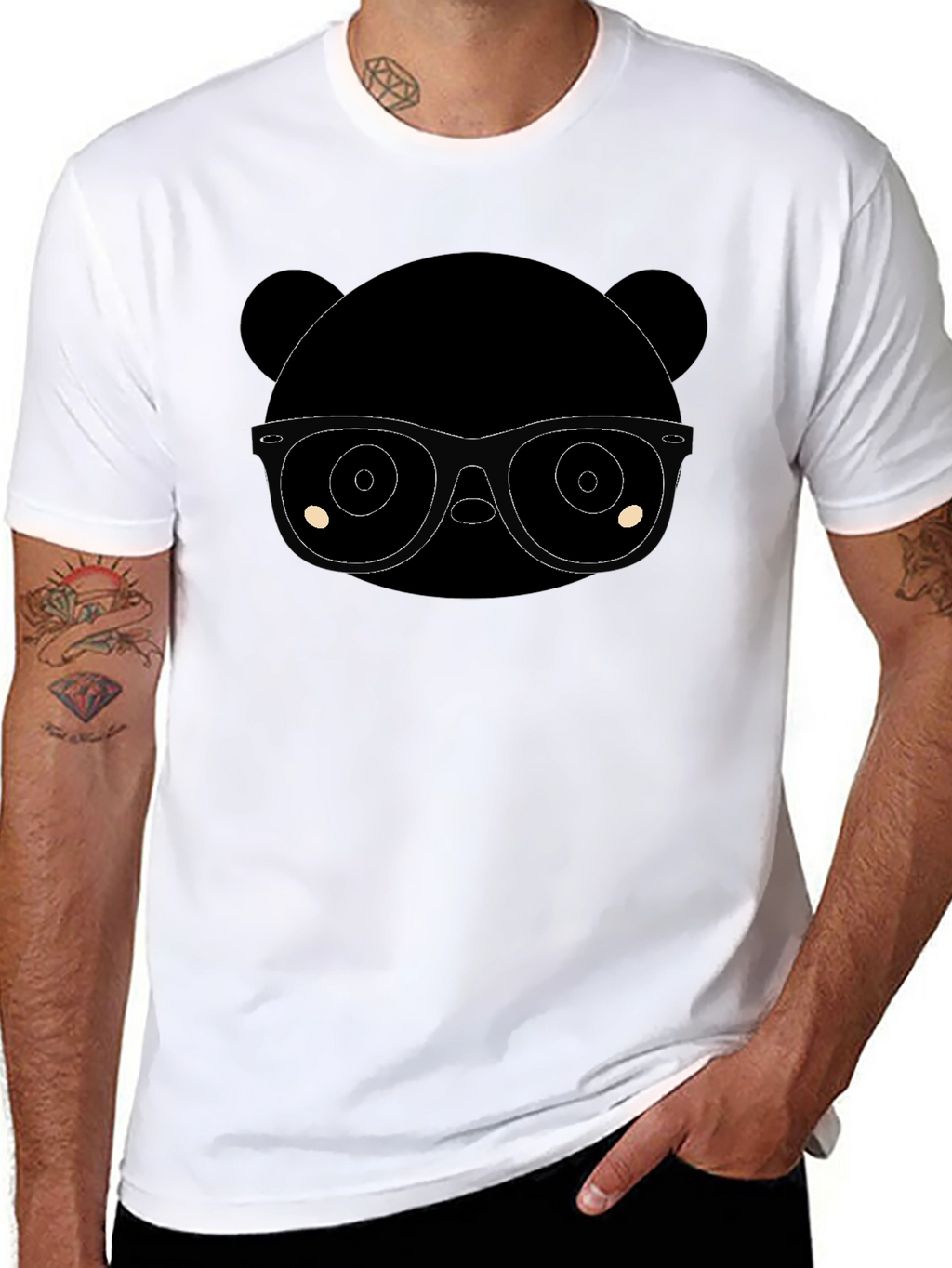 Panda Nerd T-Shirt - Classic Black Tee