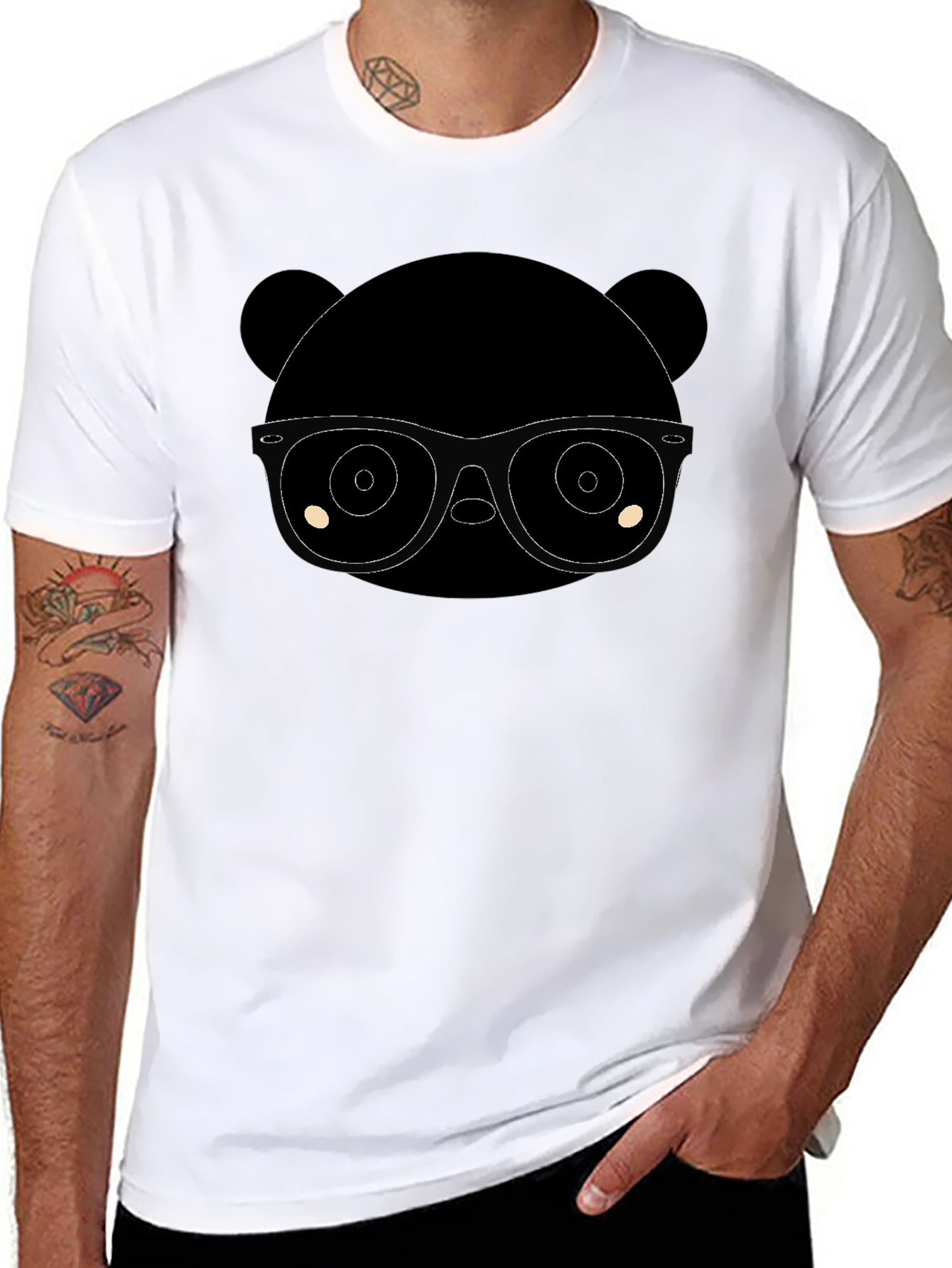 Panda Nerd T-Shirt - Classic Black Tee