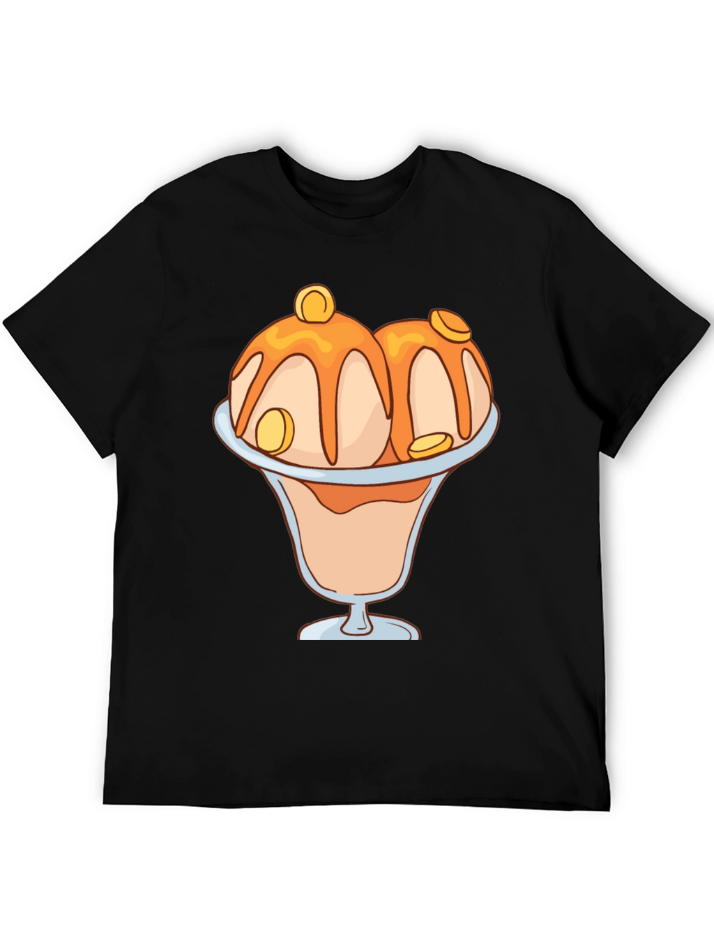 Ice Cream Sundae Graphic Tee - Black