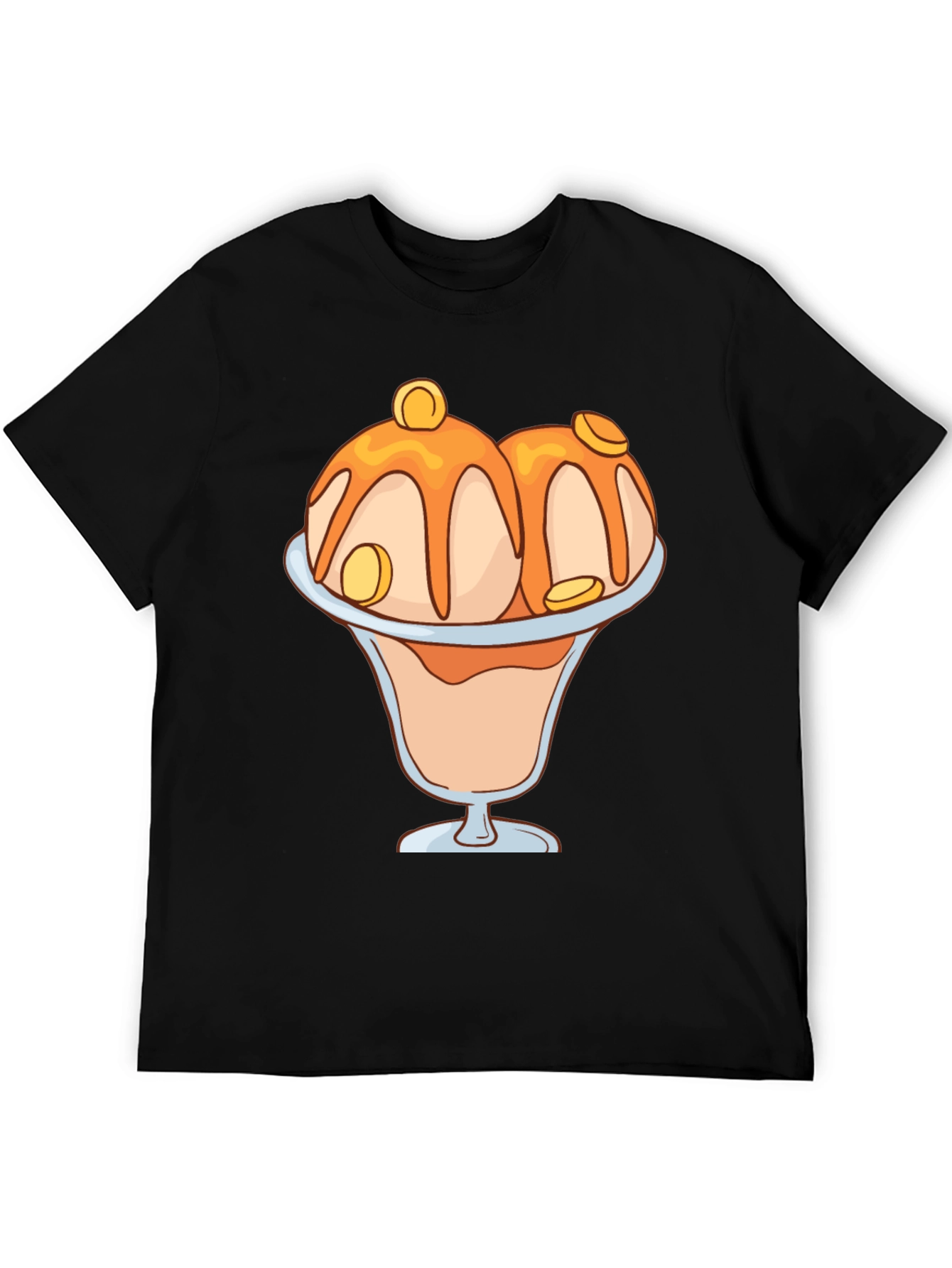 Ice Cream Sundae Graphic Tee - Black