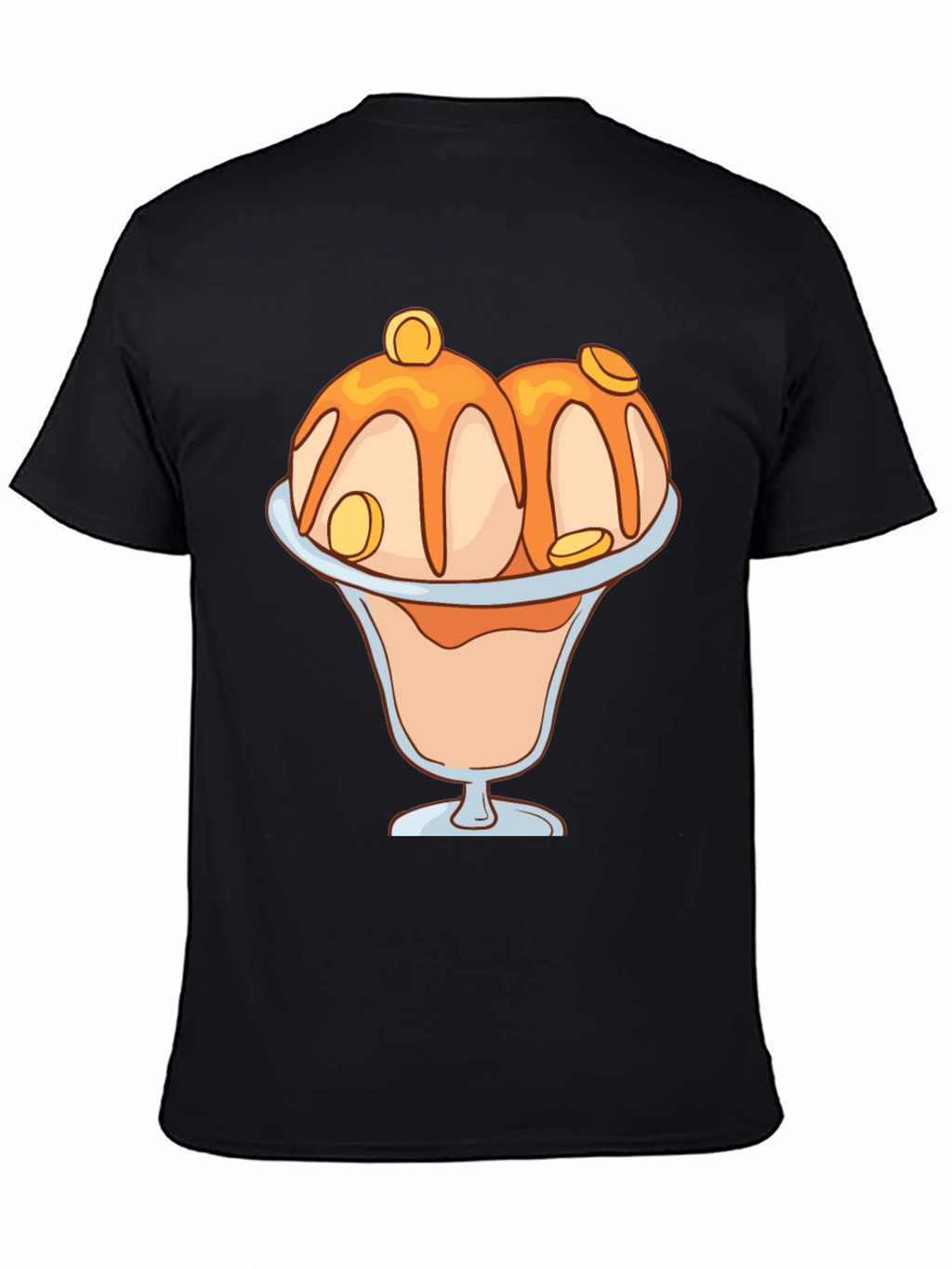 Ice Cream Sundae Graphic Tee - Black