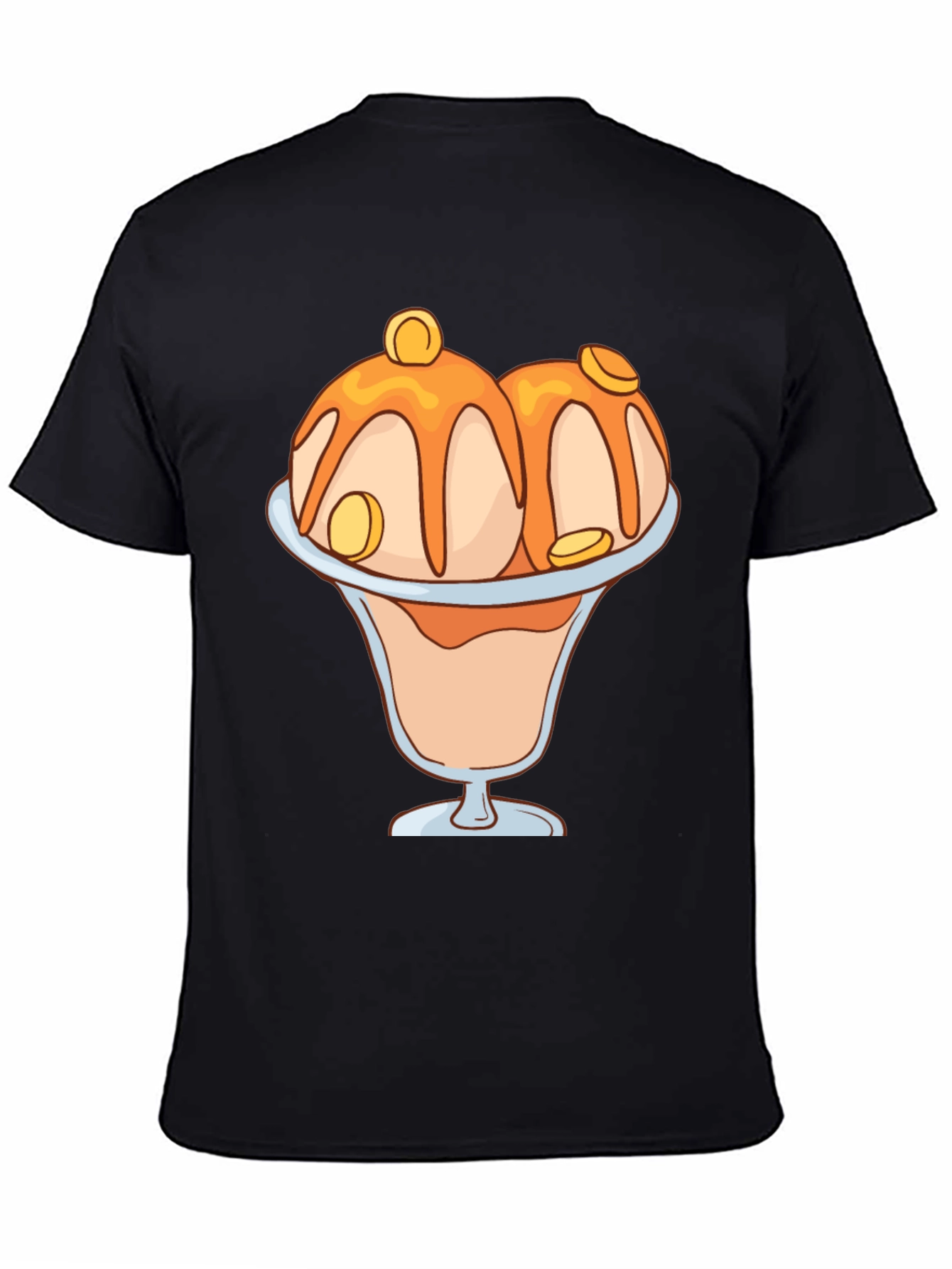 Ice Cream Sundae Graphic Tee - Black