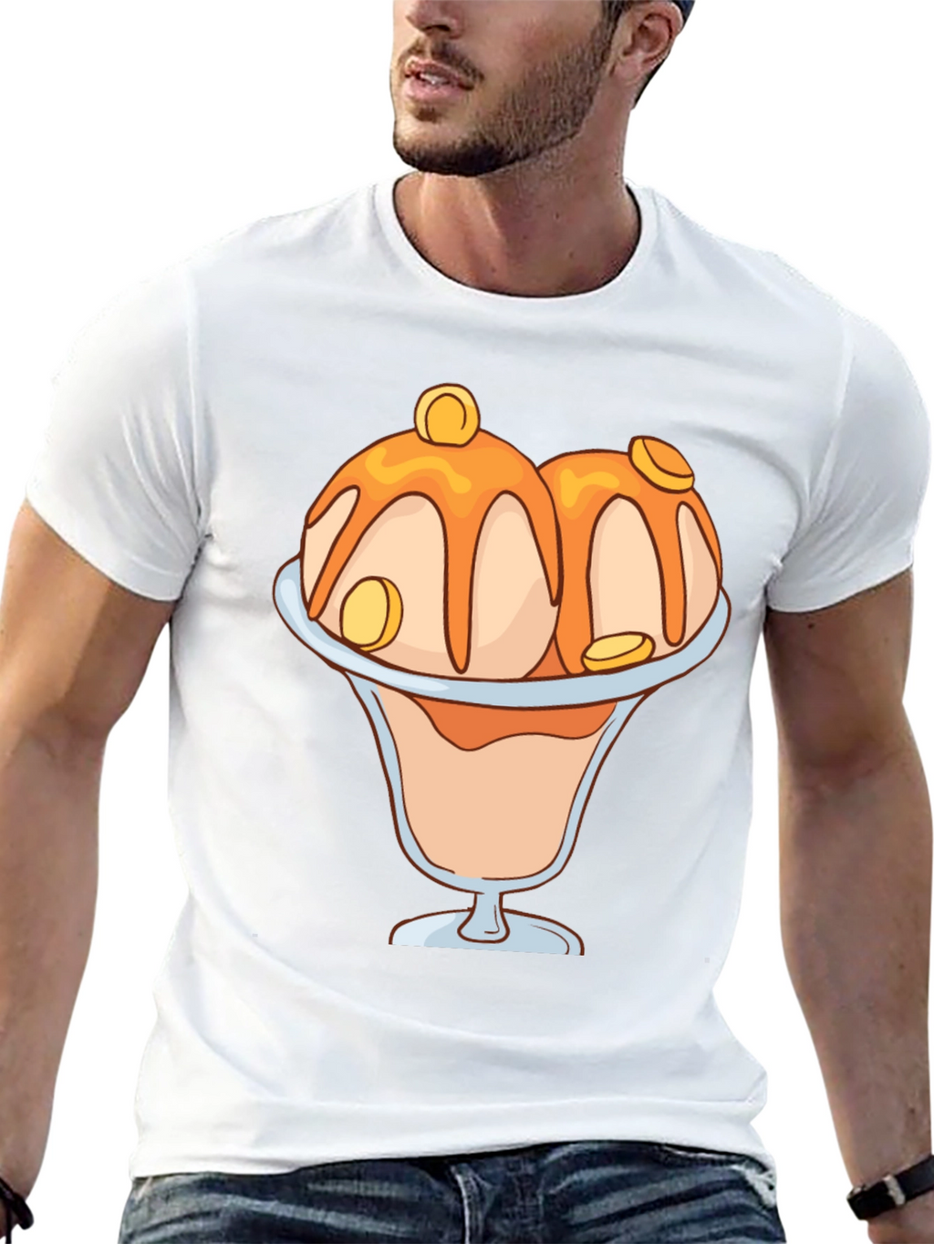 Ice Cream Sundae Graphic Tee - Black