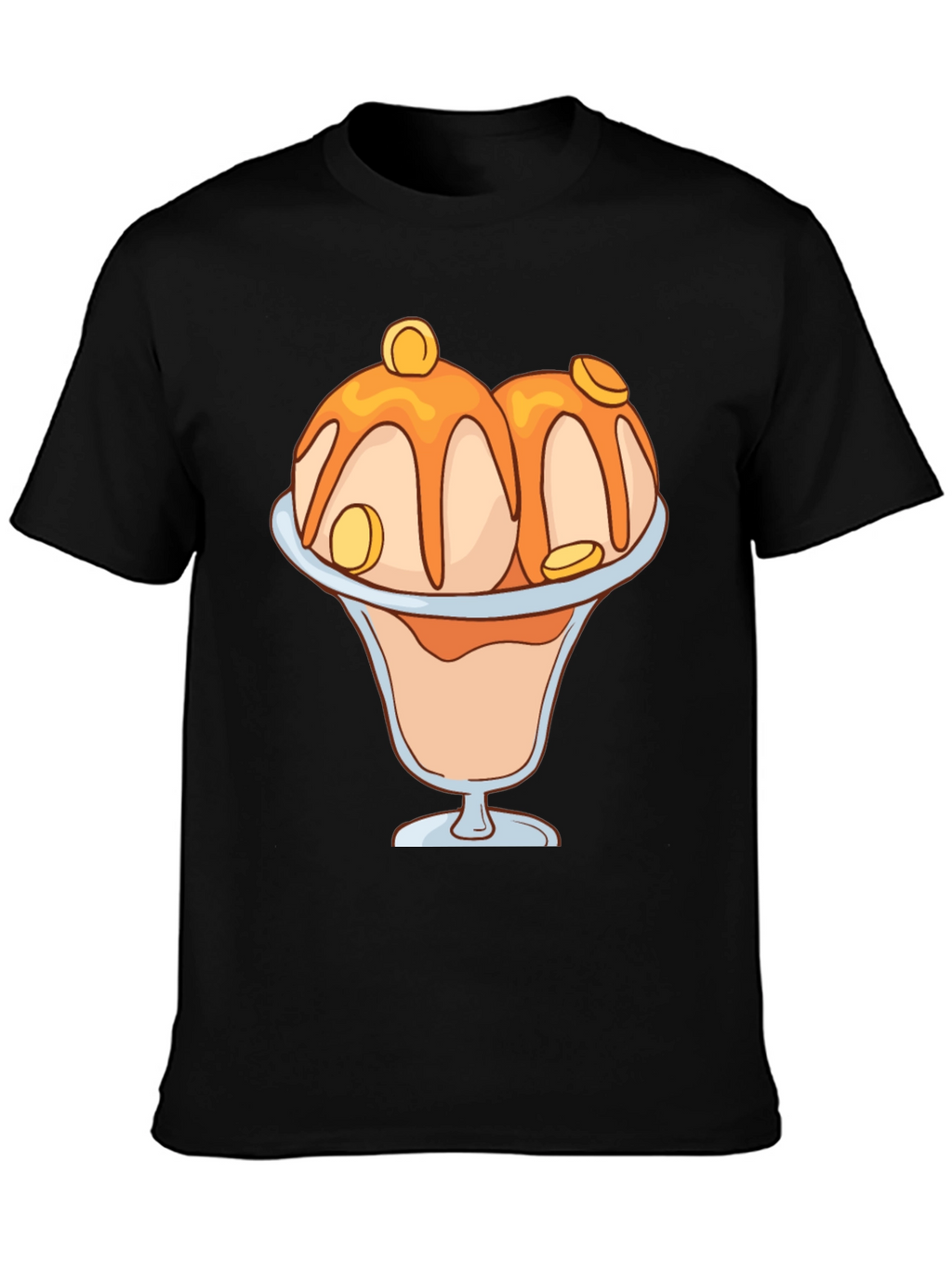 Ice Cream Sundae Graphic Tee - Black