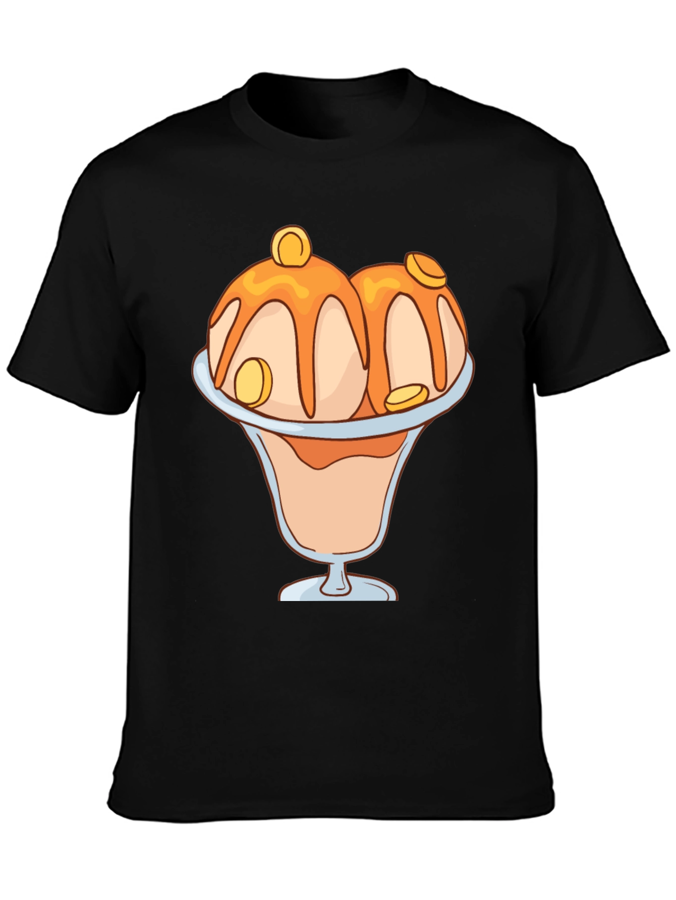 Ice Cream Sundae Graphic Tee - Black