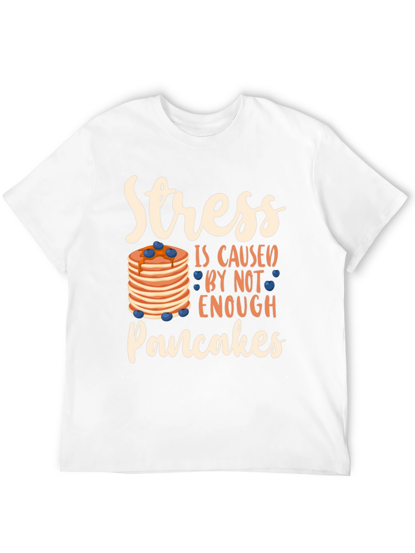 Stress Pancakes T-Shirt Funny Breakfast Lover Tee