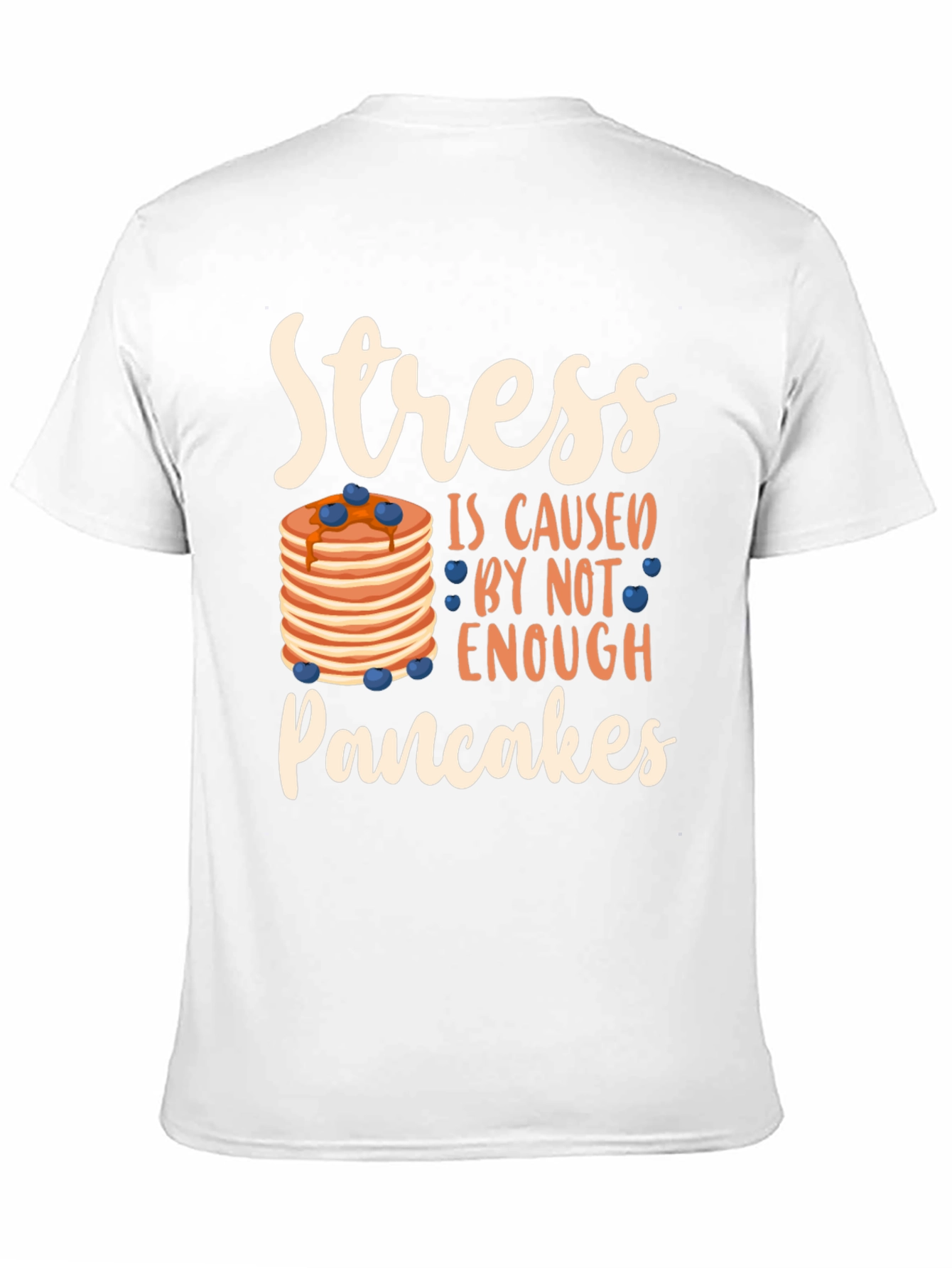 Stress Pancakes T-Shirt Funny Breakfast Lover Tee