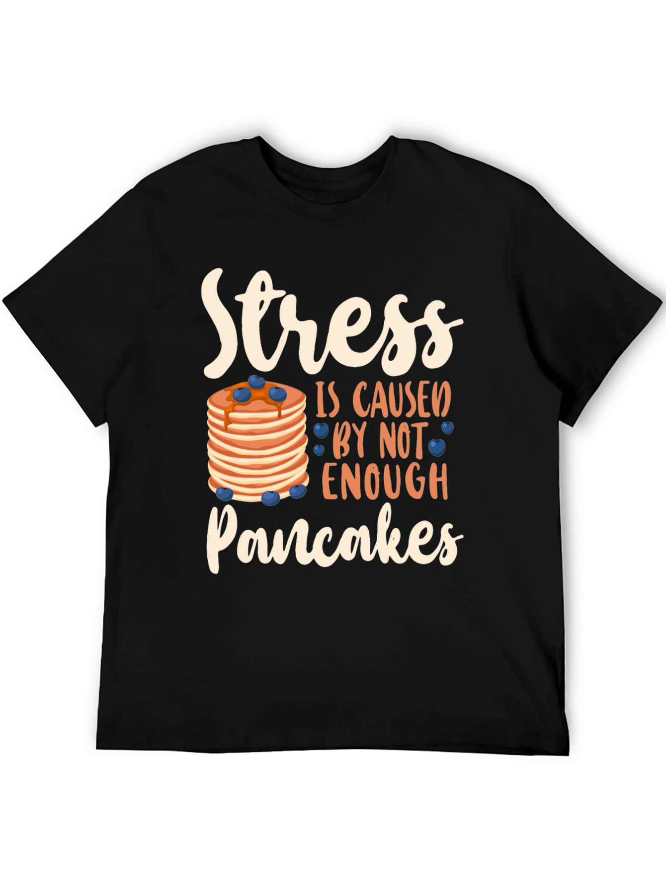 Stress Pancakes T-Shirt Funny Breakfast Lover Tee